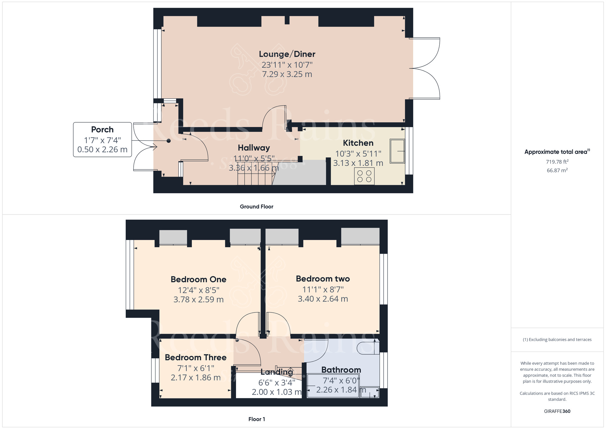 Floorplan of 3 bedroom Mid Terrace House for sale, Walkley Road, Dartford, Kent, DA1