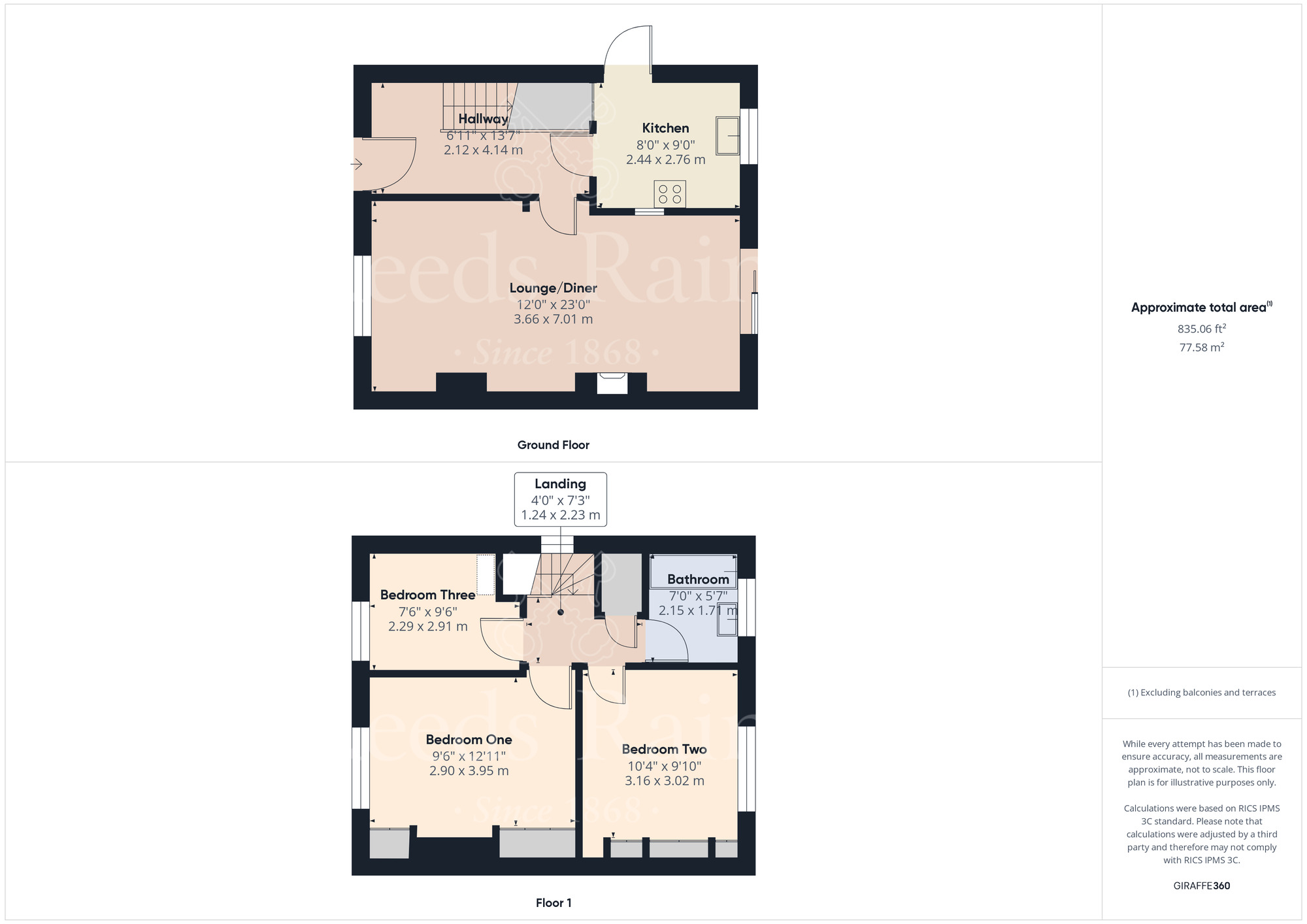 Floorplan of 3 bedroom Semi Detached House for sale, Laburnum Avenue, Dartford, Kent, DA1