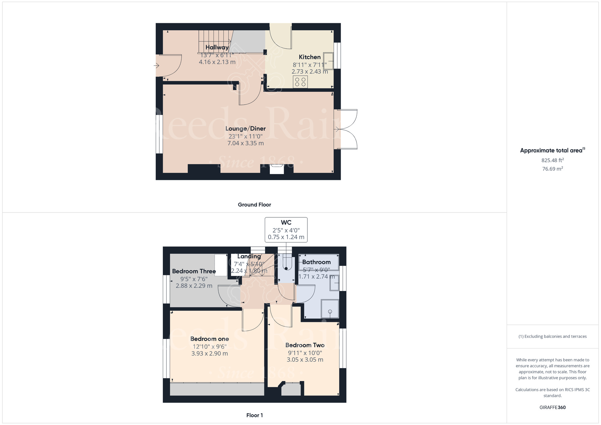 Floorplan of 3 bedroom Semi Detached House for sale, Laburnum Avenue, Dartford, Kent, DA1