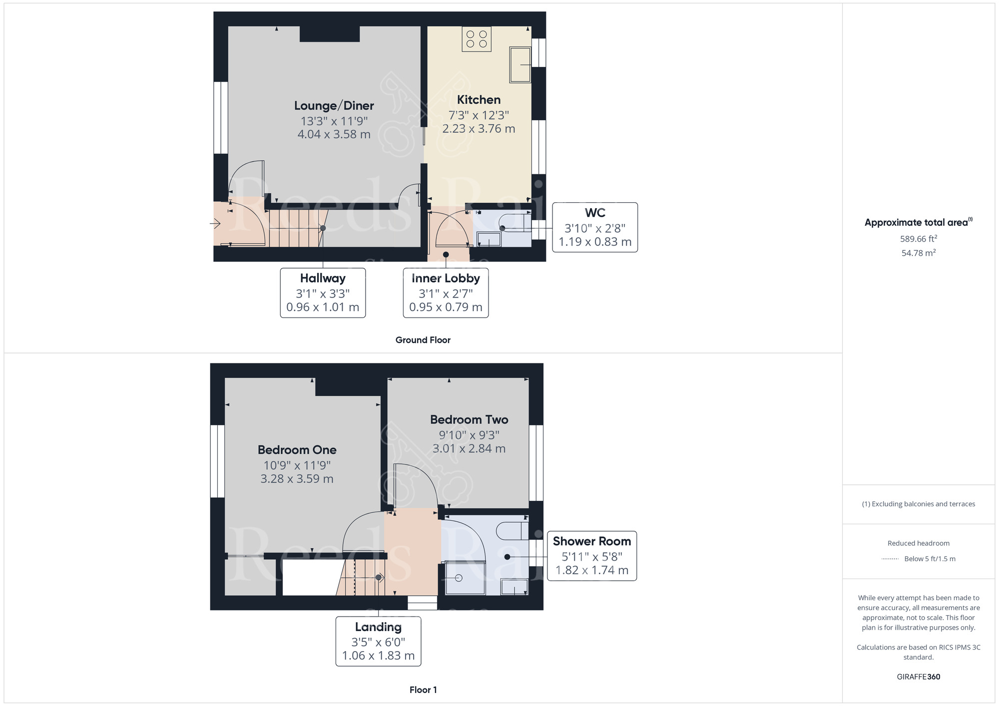 Floorplan of 2 bedroom End Terrace House to rent, Willow Road, Dartford, Kent, DA1