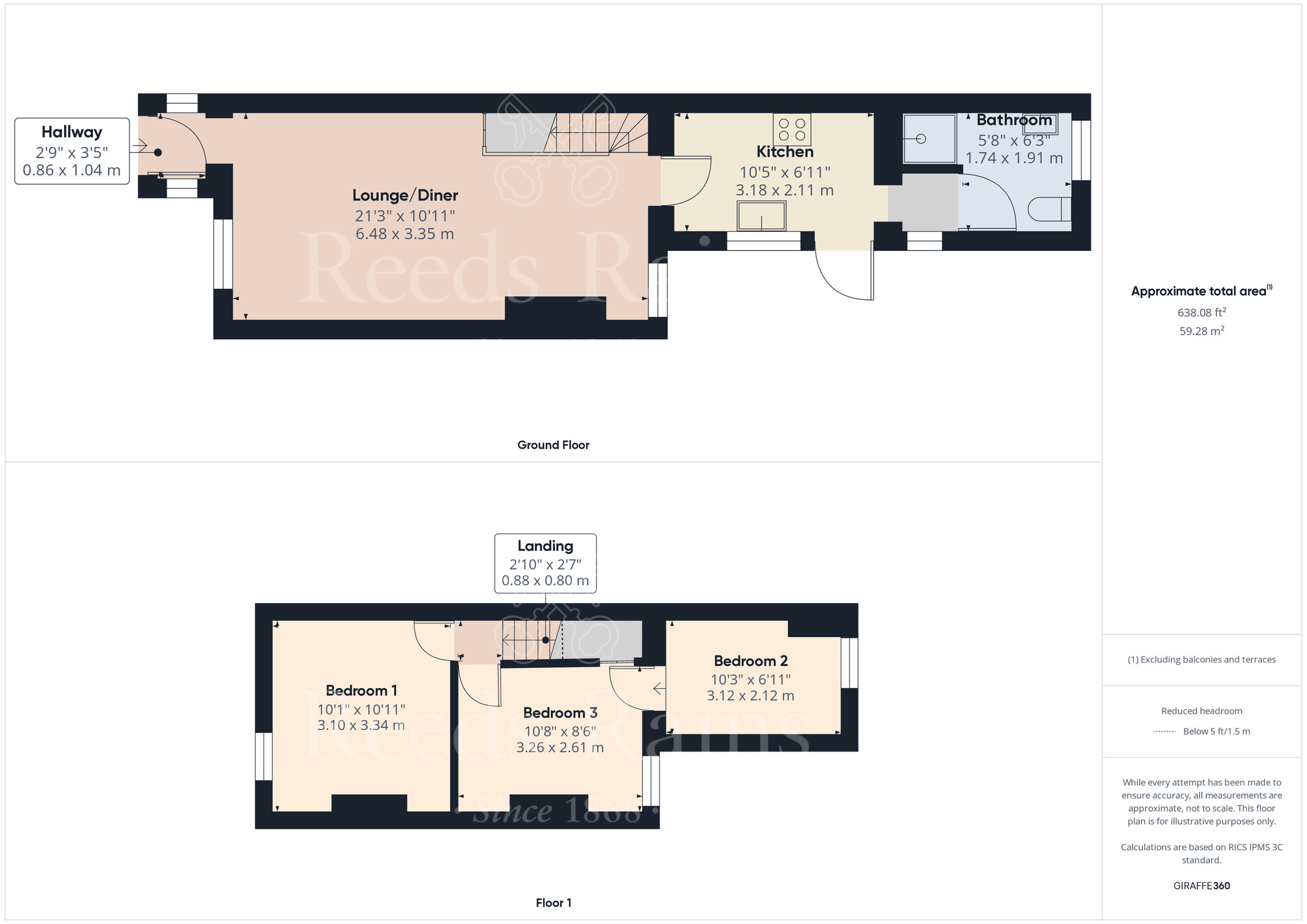 Floorplan of 3 bedroom Mid Terrace House for sale, Lawrence Hill Road, Dartford, Kent, DA1