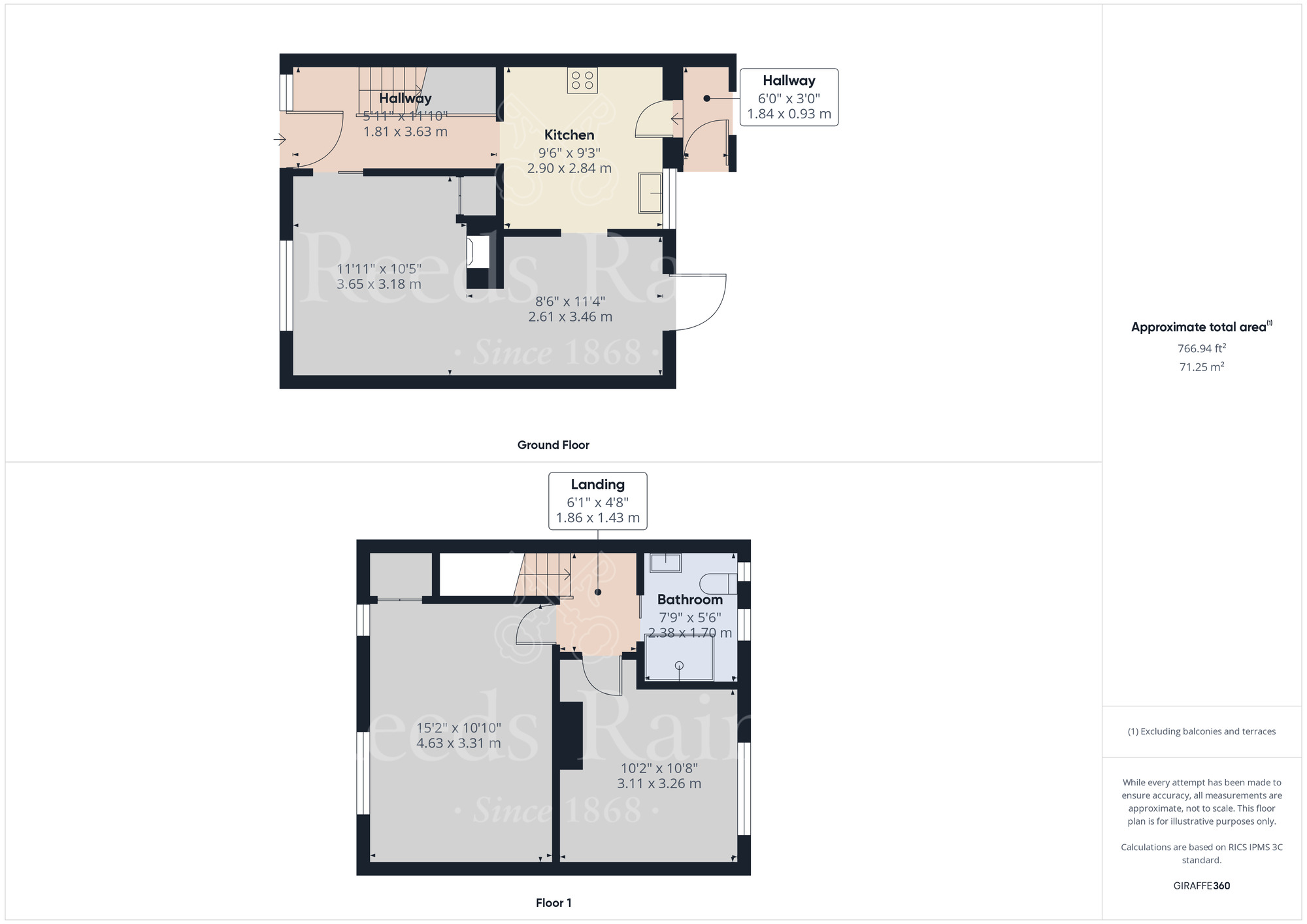 Floorplan of 2 bedroom Mid Terrace House for sale, Trevithick Drive, Dartford, Kent, DA1