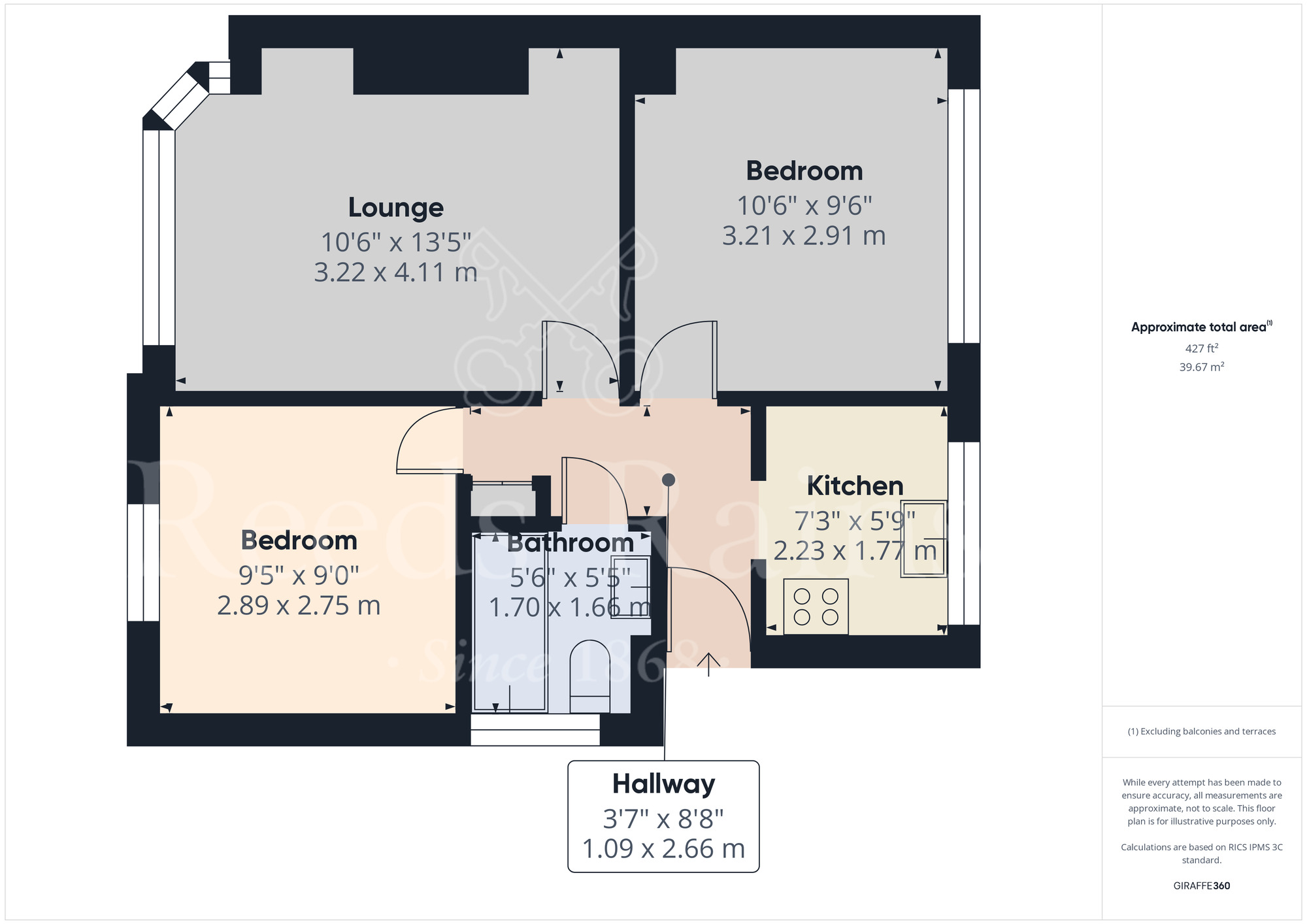 Floorplan of 2 bedroom  Flat to rent, Perry Street, Crayford, Dartford, DA1