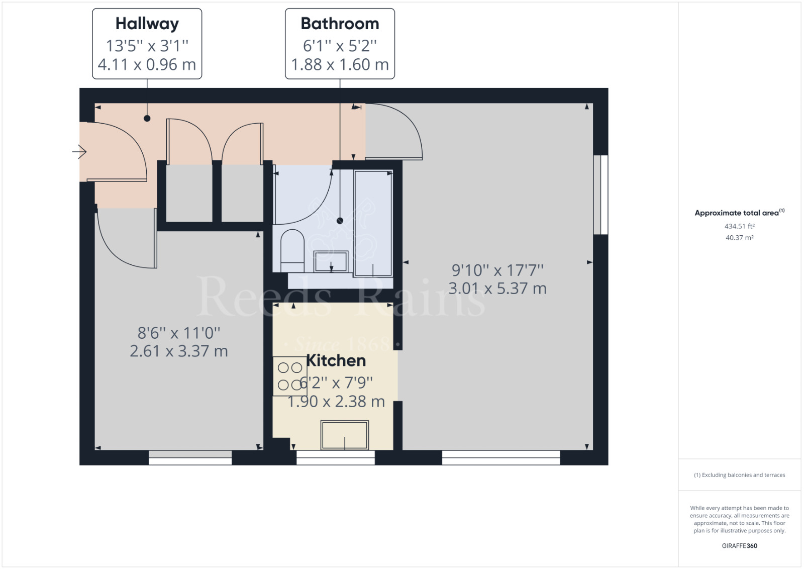 Floorplan of 1 bedroom  Flat for sale, Winston Close, Greenhithe, Kent, DA9