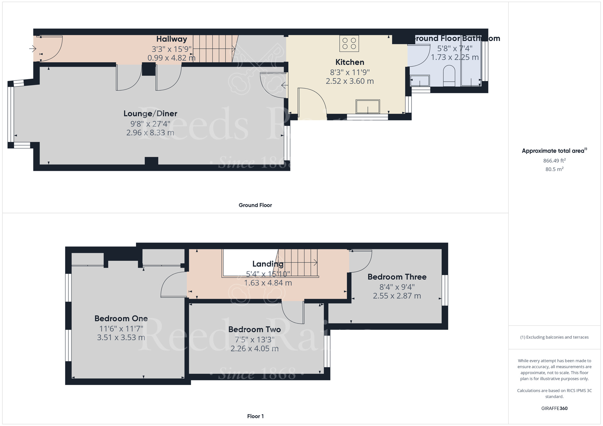 Floorplan of 3 bedroom Mid Terrace House to rent, York Road, Dartford, Kent, DA1