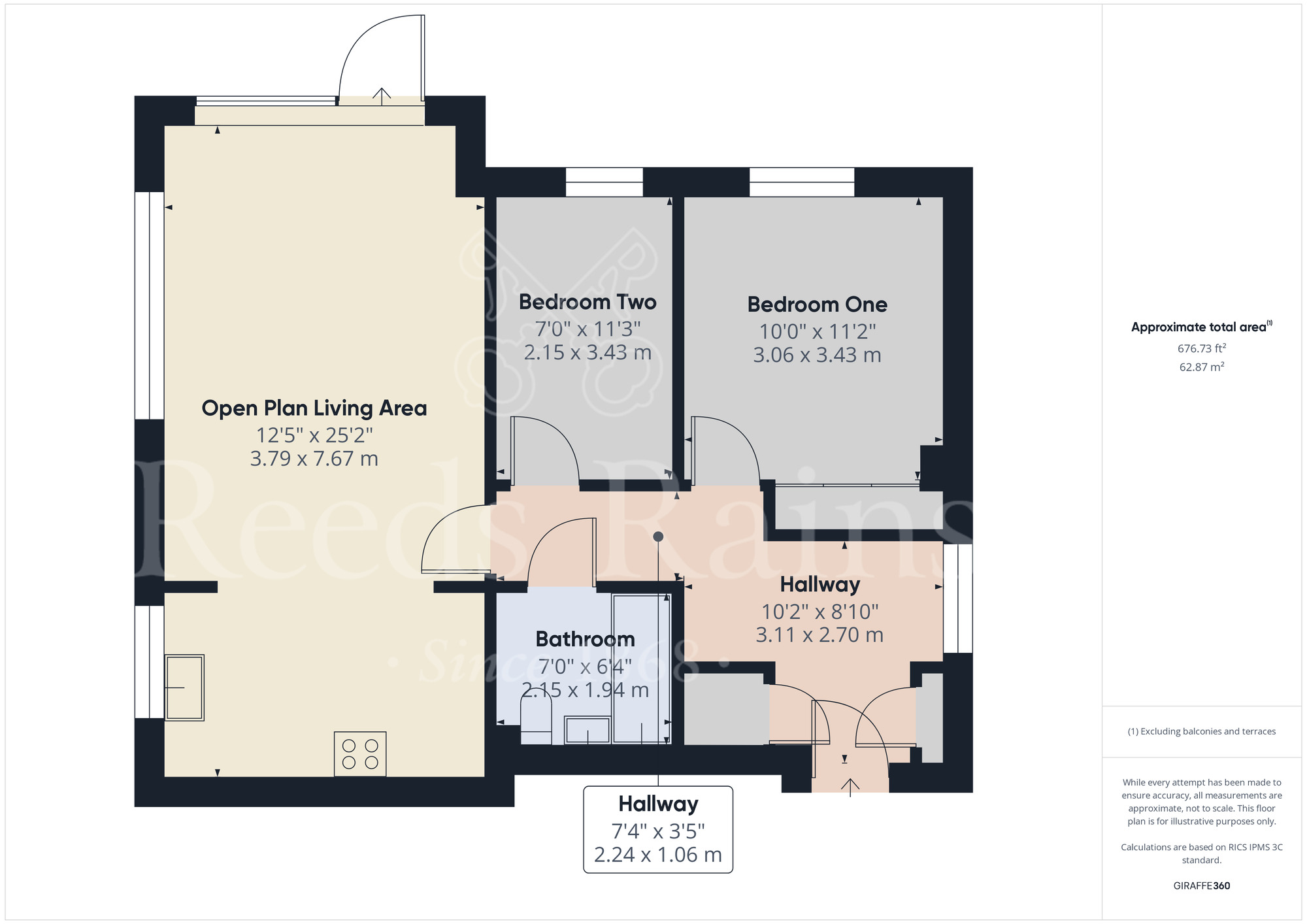 Floorplan of 2 bedroom  Flat for sale, North Star Boulevard, Greenhithe, Kent, DA9