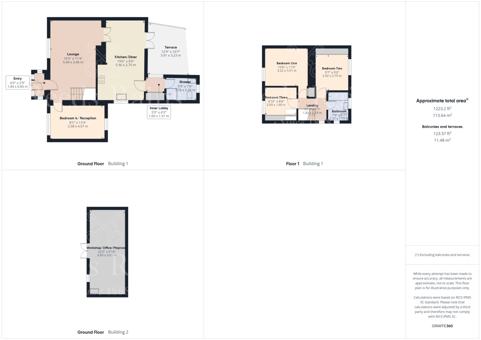 Floorplan of 4 bedroom End Terrace House for sale, Joyce Green Lane, Dartford, Kent, DA1