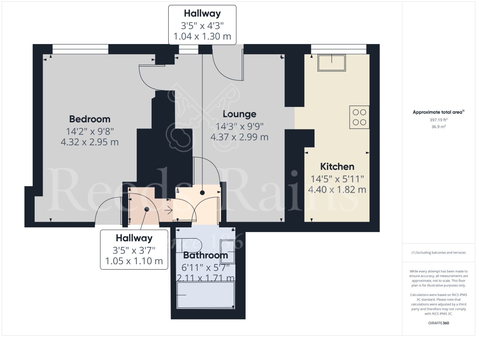 Floorplan of 1 bedroom  Flat for sale, Highfield Road, Dartford, Kent, DA1