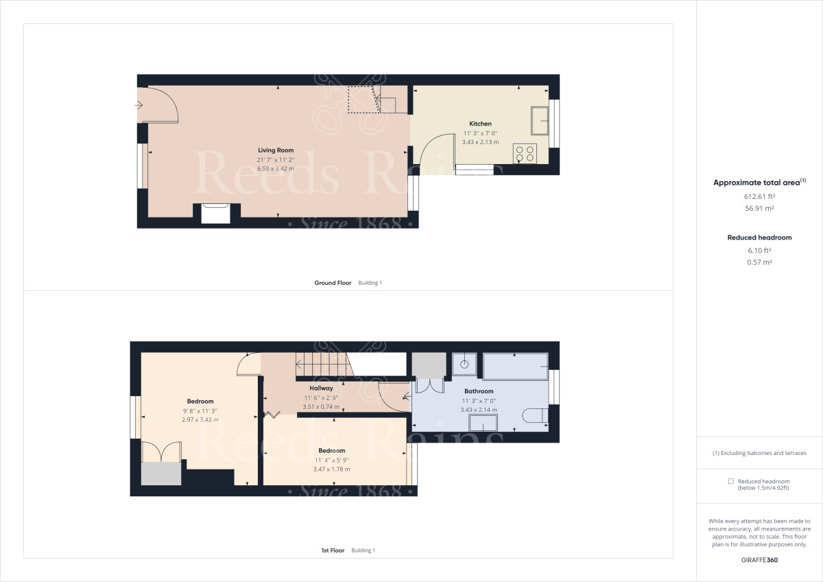 Floorplan of 2 bedroom Mid Terrace House for sale, Howard Road, Dartford, Kent, DA1