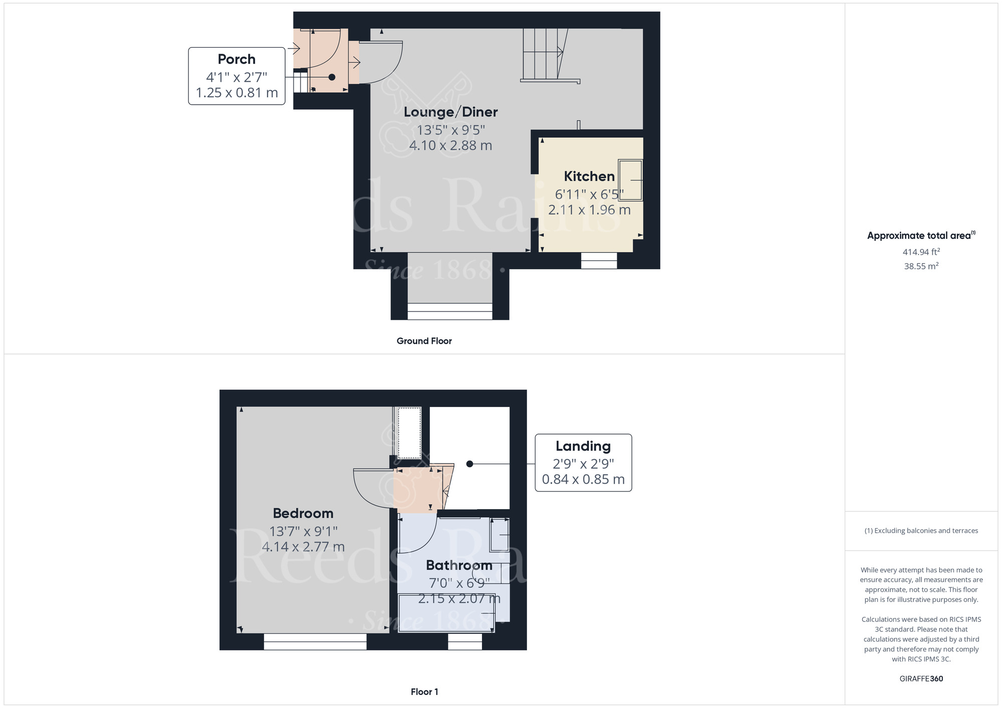 Floorplan of 1 bedroom End Terrace House for sale, Blakemore Way, Belvedere, DA17