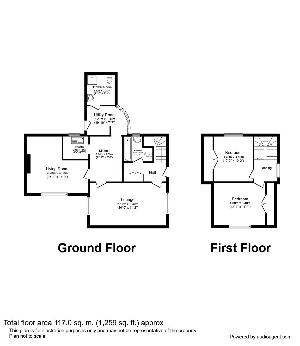 Floorplan of 3 bedroom Detached House to rent, Linden Road, Ferryhill, County Durham, DL17