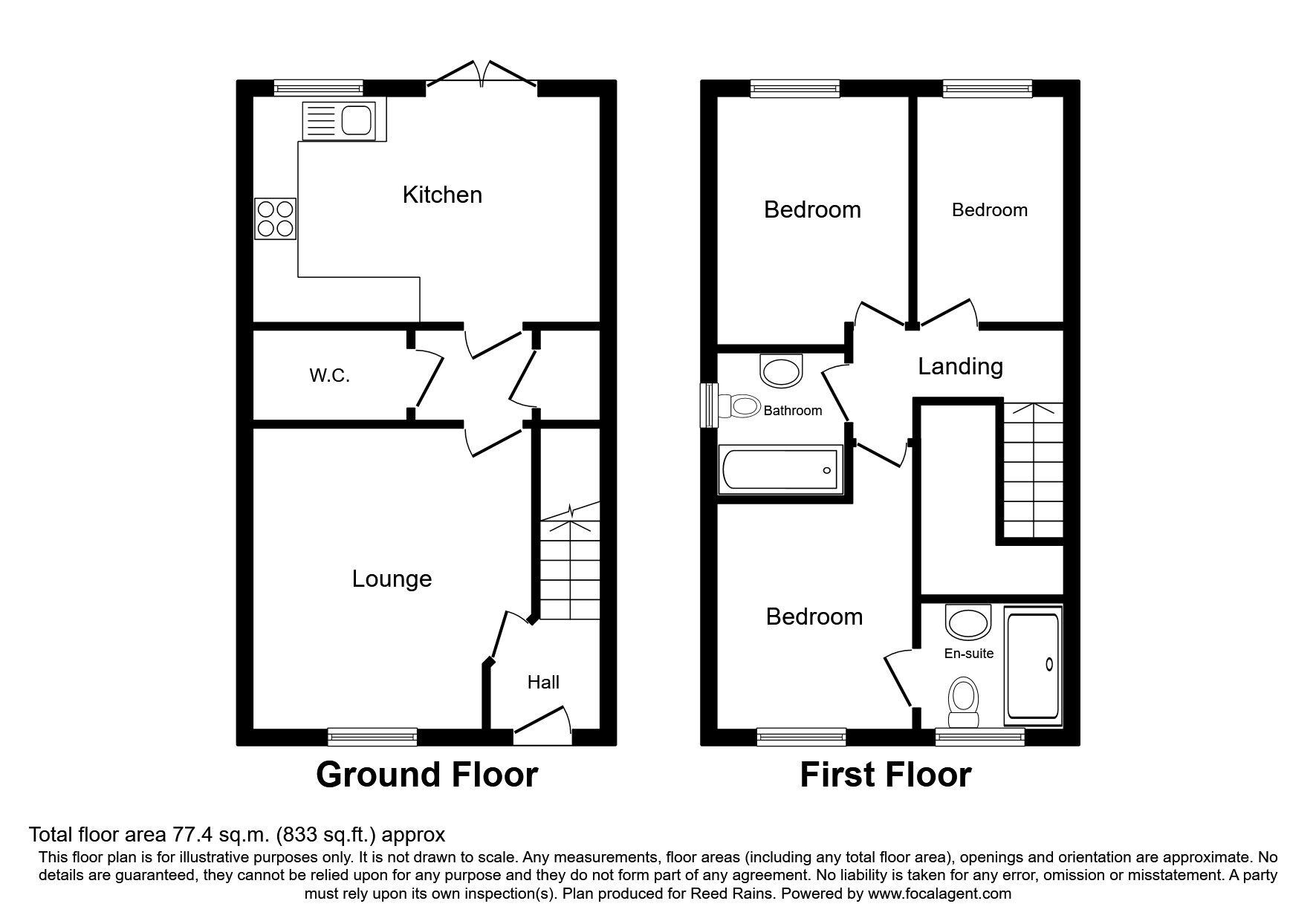 Floorplan of 3 bedroom Semi Detached House to rent, Gibside Way, Spennymoor, Durham, DL16