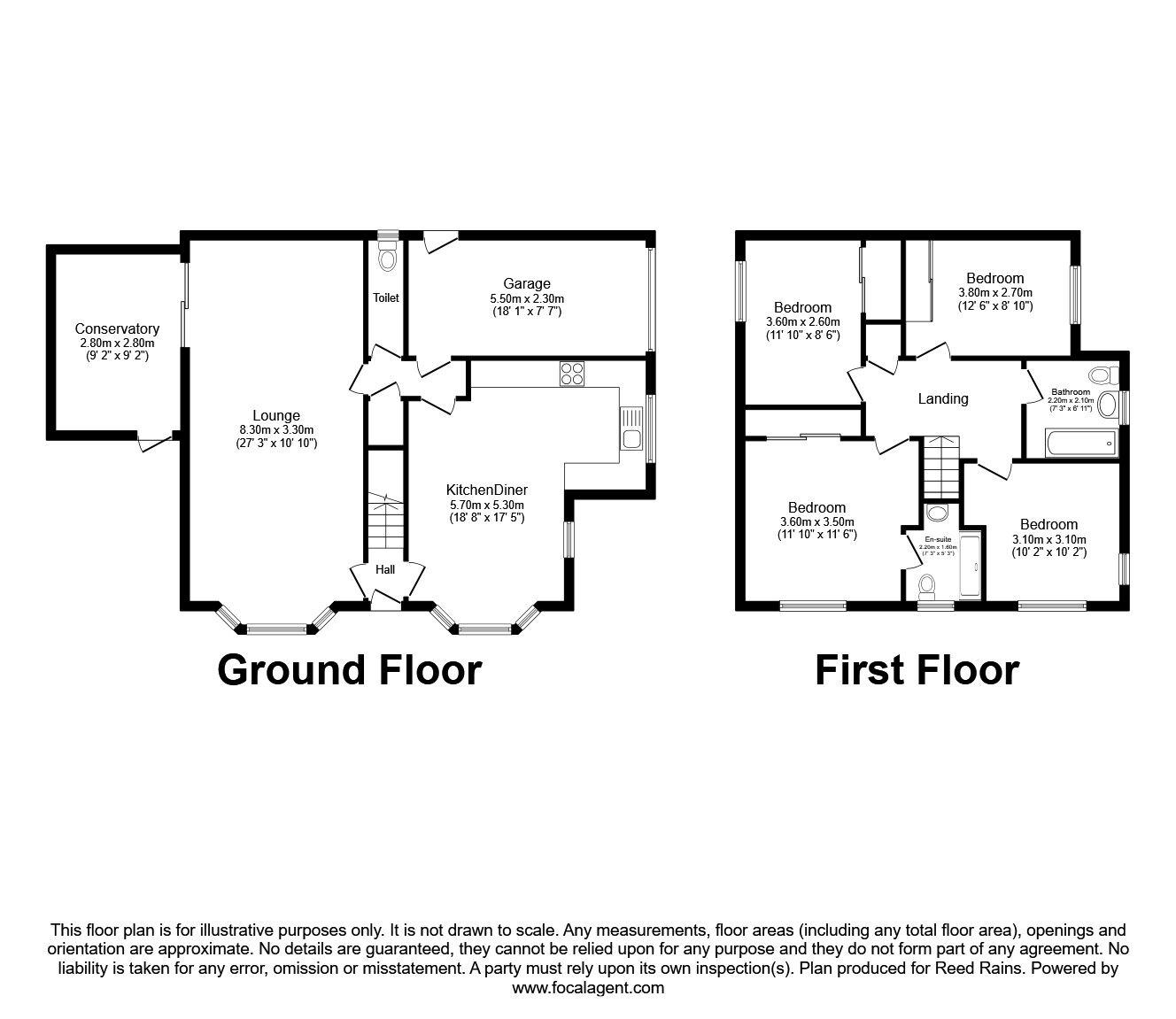 Floorplan of 4 bedroom Detached House to rent, Beechfield Rise, Coxhoe, Durham, DH6