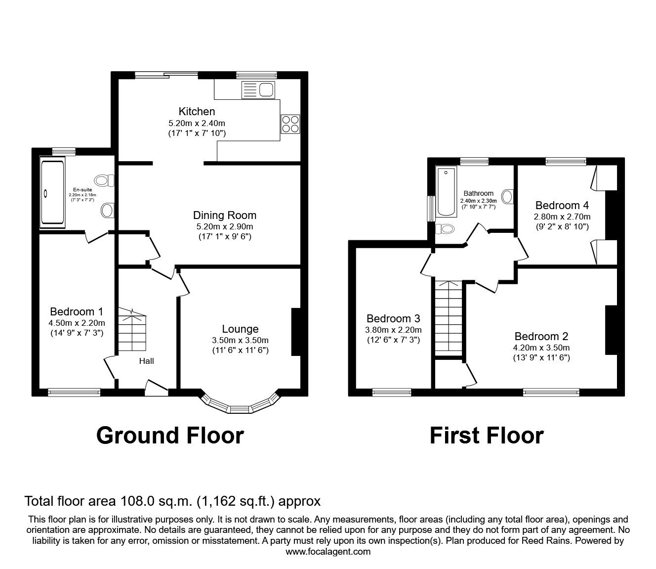 Floorplan of 4 bedroom Semi Detached House to rent, Finchale Road, Durham, DH1