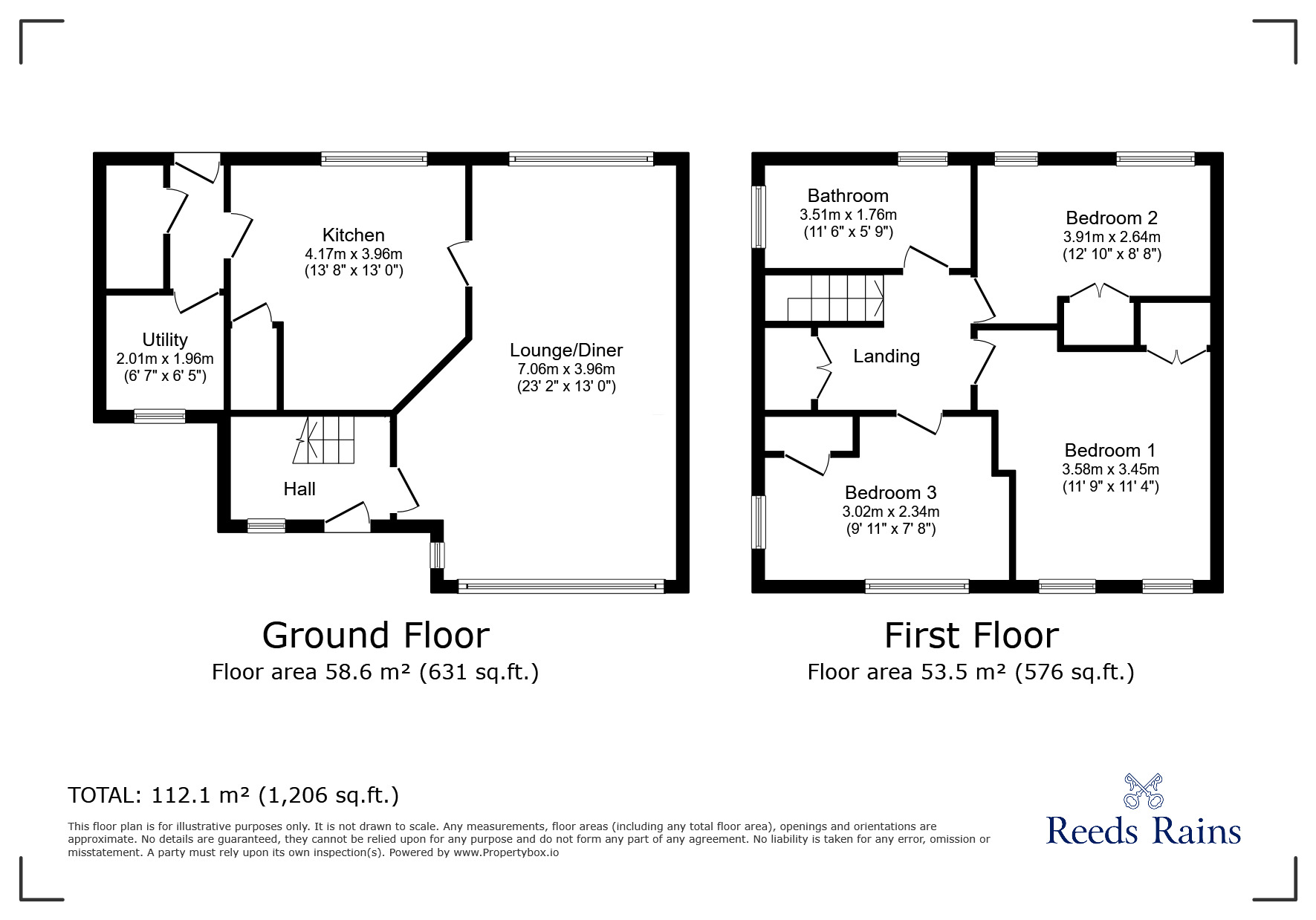 Floorplan of 3 bedroom Semi Detached House to rent, Doric Road, New Brancepeth, Durham, DH7