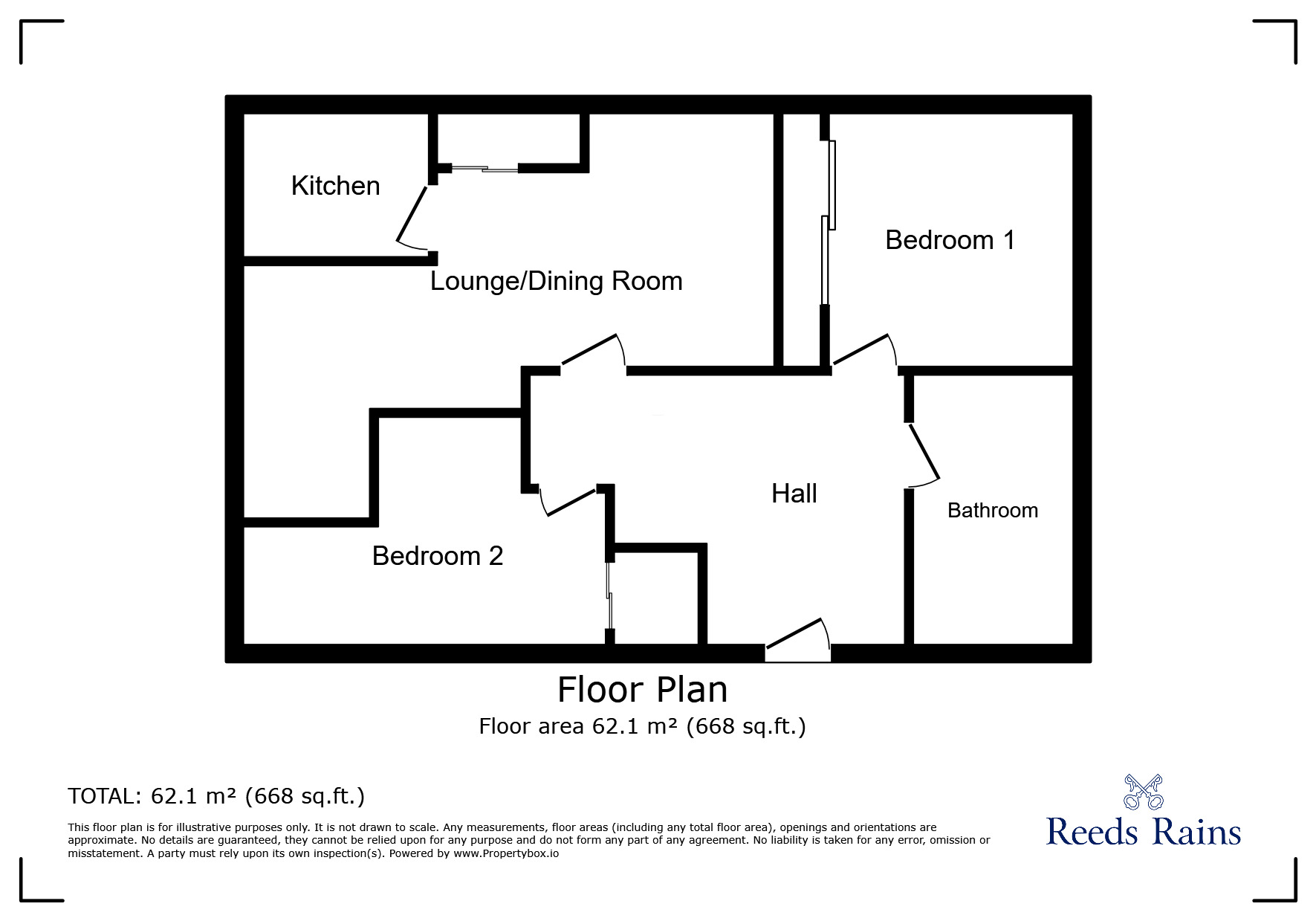 Floorplan of 2 bedroom  Flat to rent, Crossgate, Durham, DH1