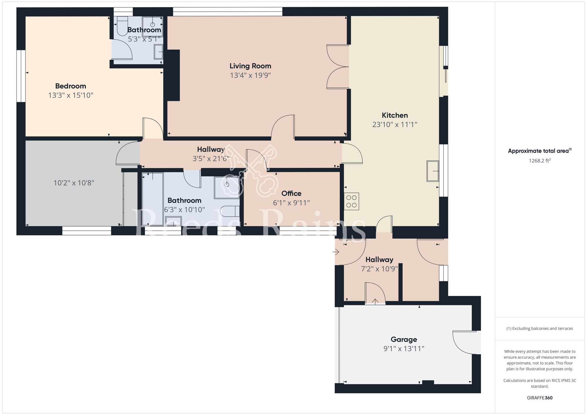 Floorplan of 3 bedroom Detached Bungalow for sale, The Croft, Kirk Merrington, Durham, DL16