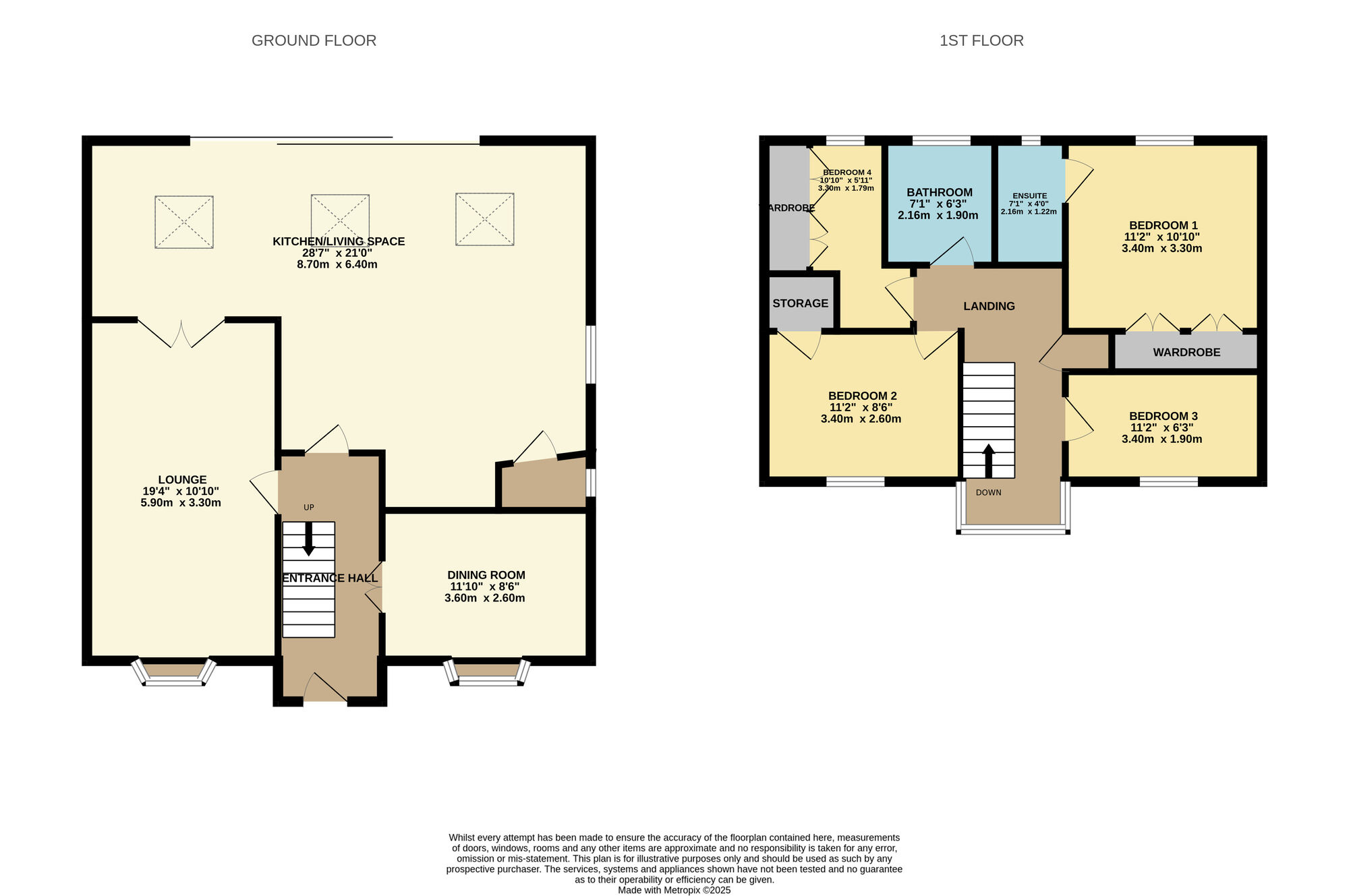 Floorplan of 4 bedroom Detached House for sale, Smithfield, Pity Me, Durham, DH1