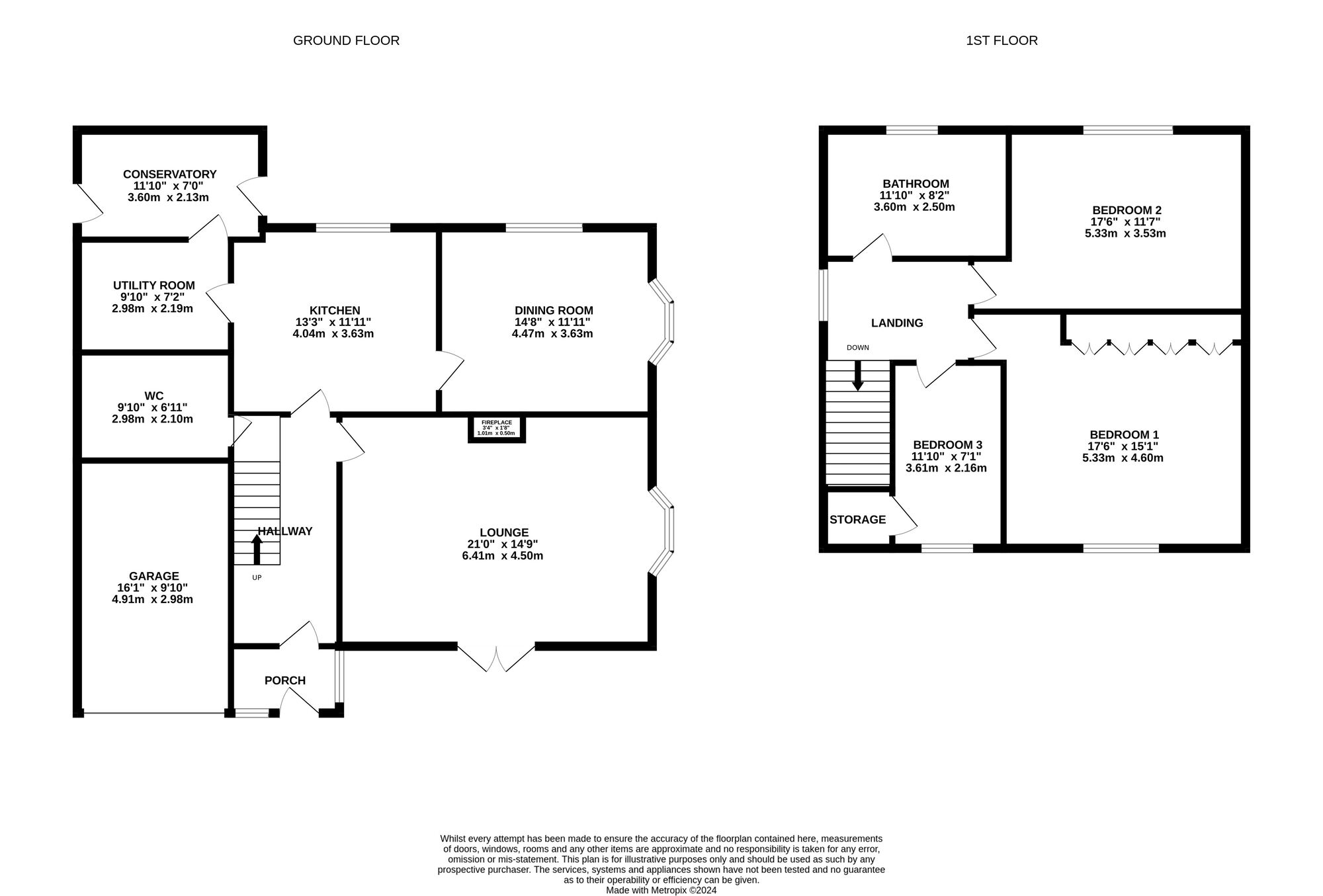 Floorplan of 3 bedroom Detached House for sale, East View, West Cornforth, Durham, DL17