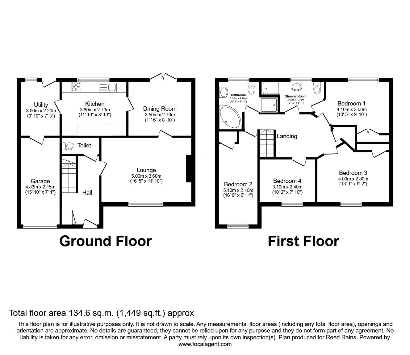 Floorplan of 4 bedroom Semi Detached House for sale, Bamburgh Road, Durham, DH1