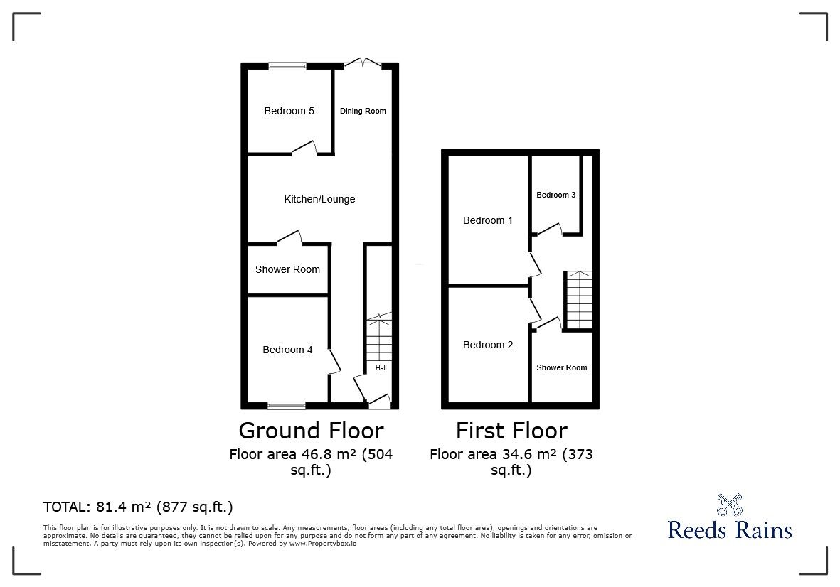 Floorplan of 5 bedroom Mid Terrace House to rent, Whinney Hill, Durham, DH1