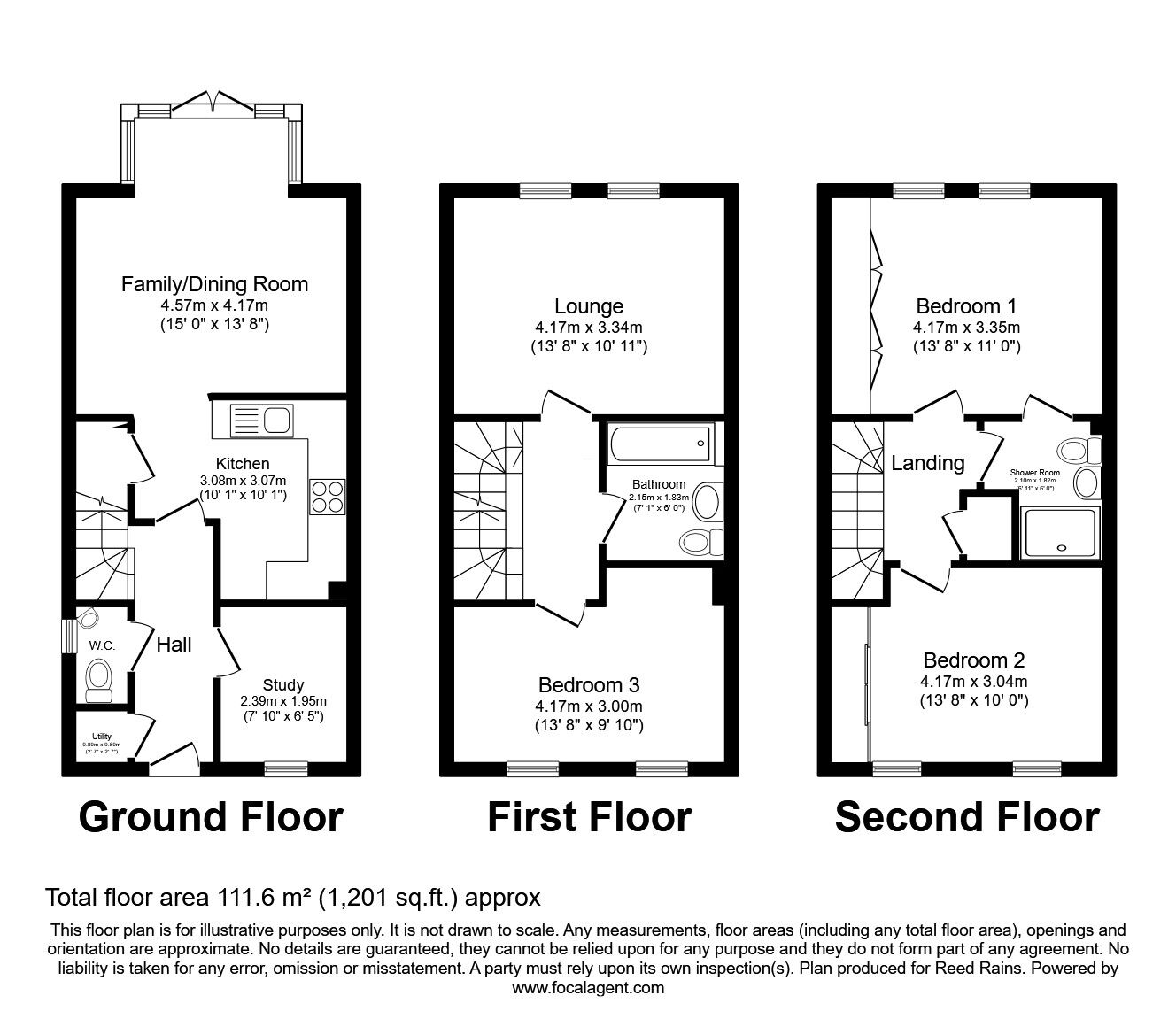 Floorplan of 3 bedroom Semi Detached House for sale, Turnberry Walk, Durham, DH1