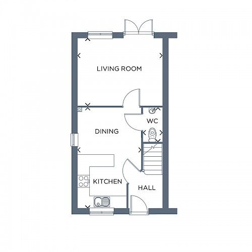 Floorplan of 3 bedroom Semi Detached House for sale, Cain Terrace, Wheatley Hill, Durham, DH6