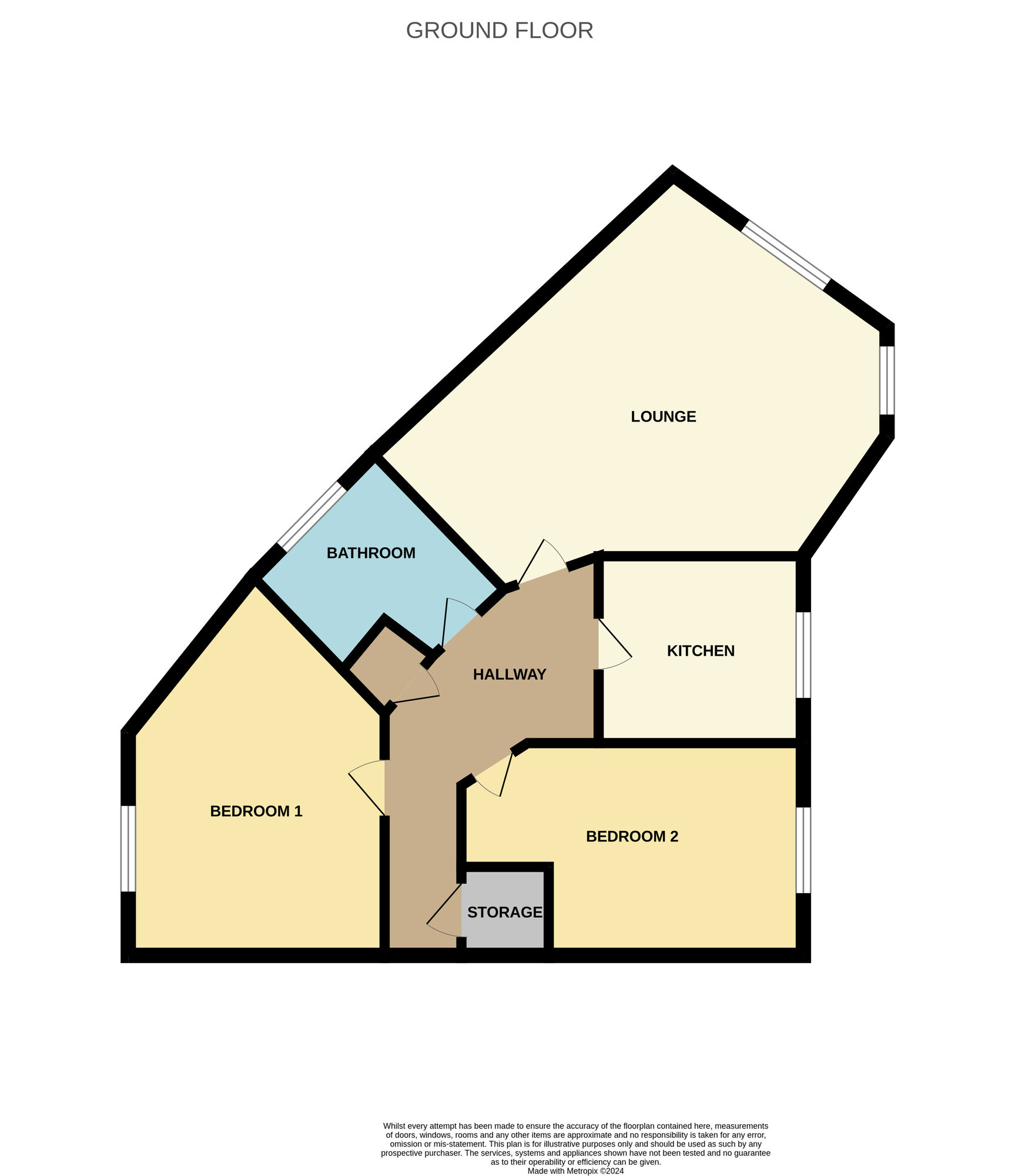 Floorplan of 2 bedroom  Flat for sale, St. Andrews Square, Lowland Road, Durham, DH7