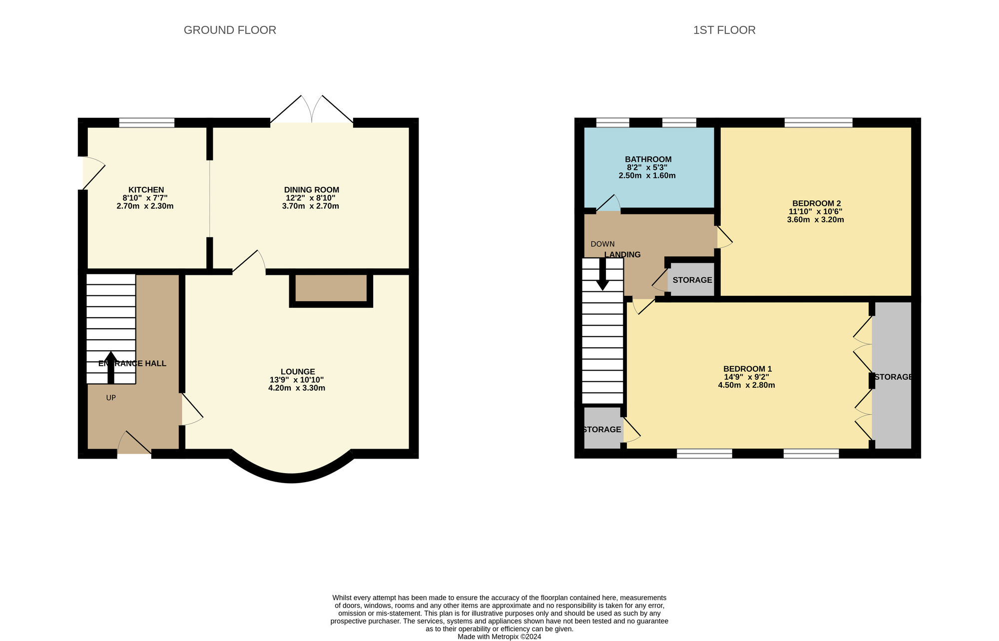 Floorplan of 2 bedroom Semi Detached House for sale, Red Briar Walk, Durham, DH1