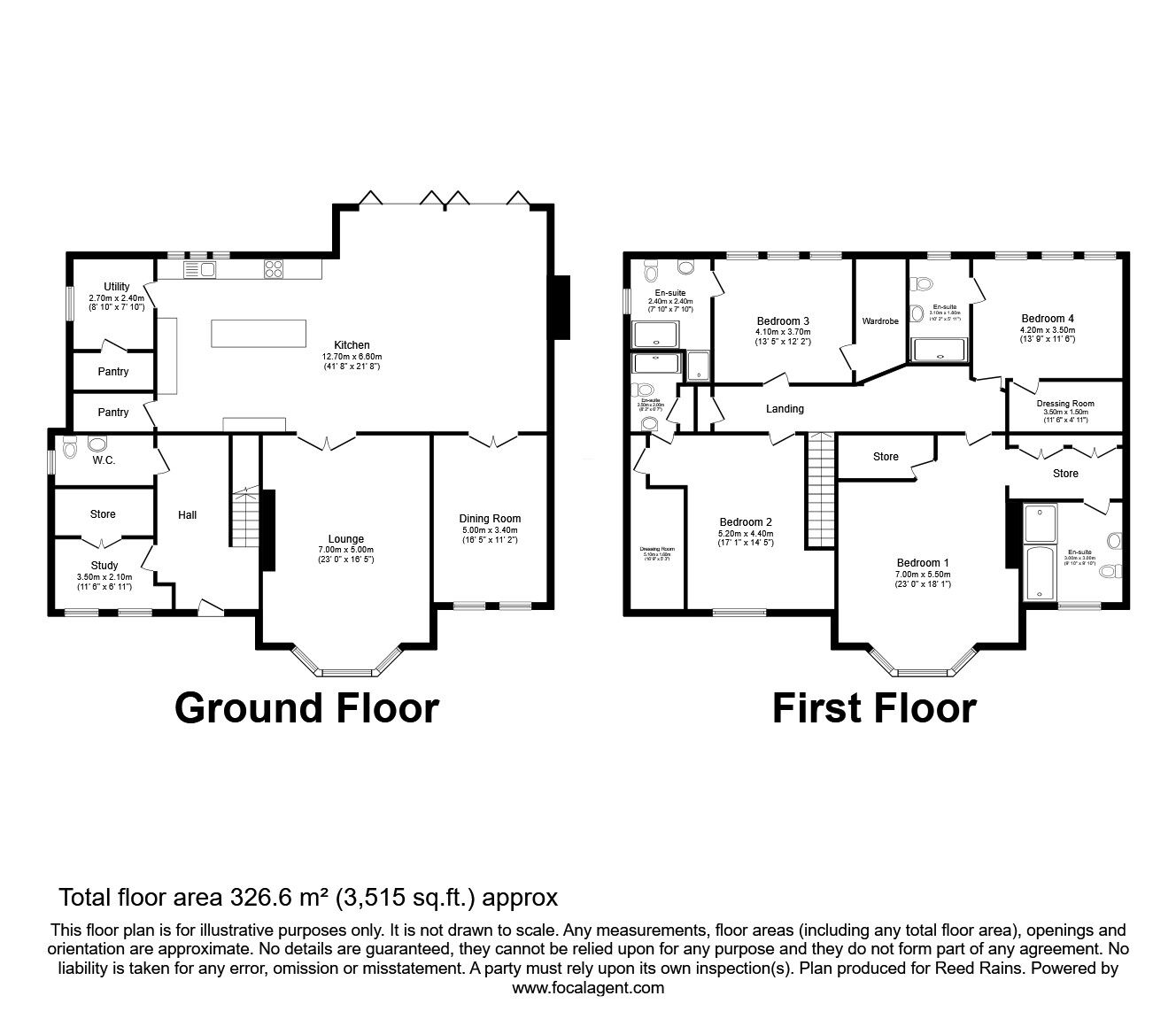 Floorplan of 4 bedroom Detached House to rent, Browney, Durham, DH7