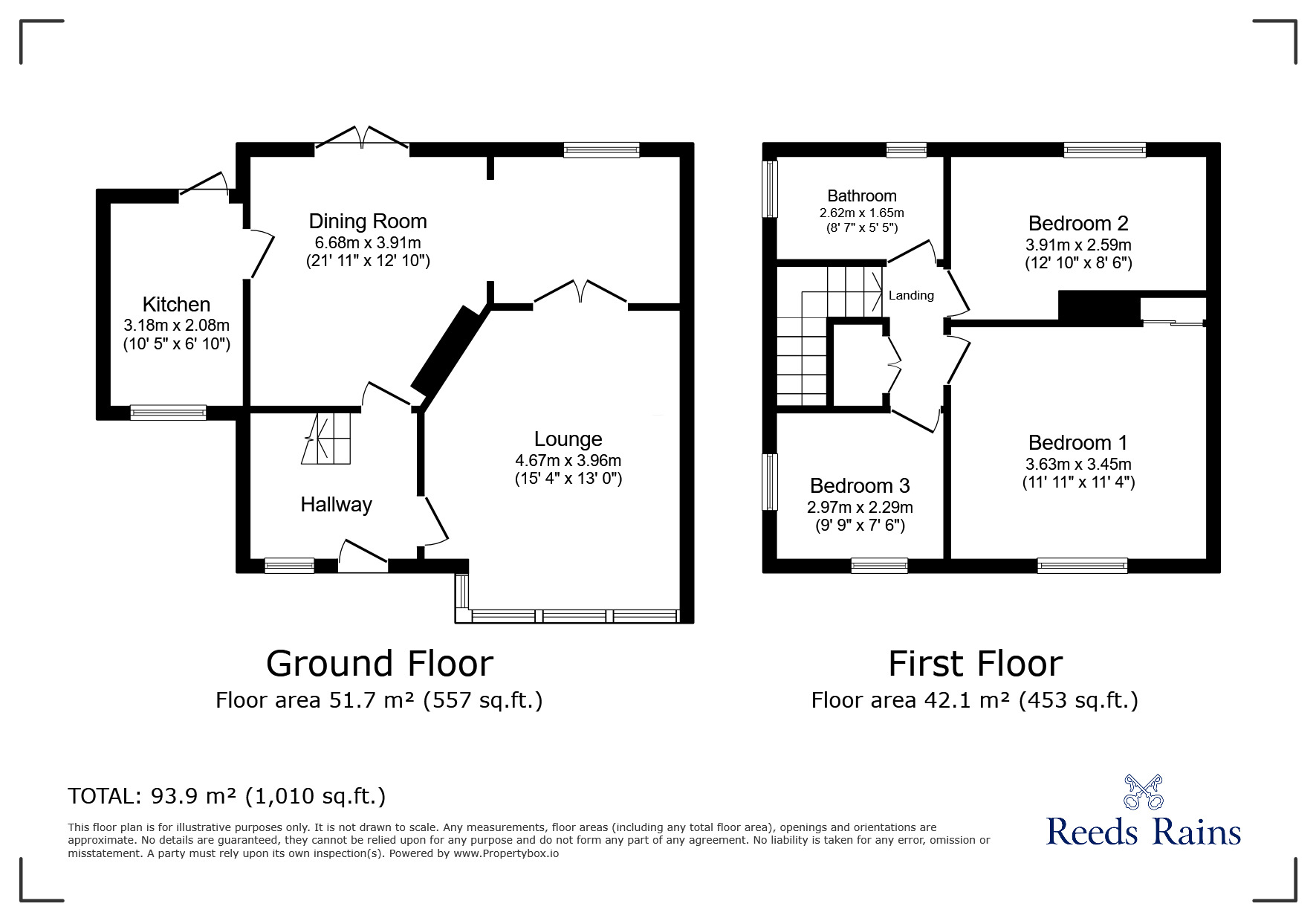 Floorplan of 3 bedroom Semi Detached House to rent, Commercial Square, Brandon, Durham, DH7