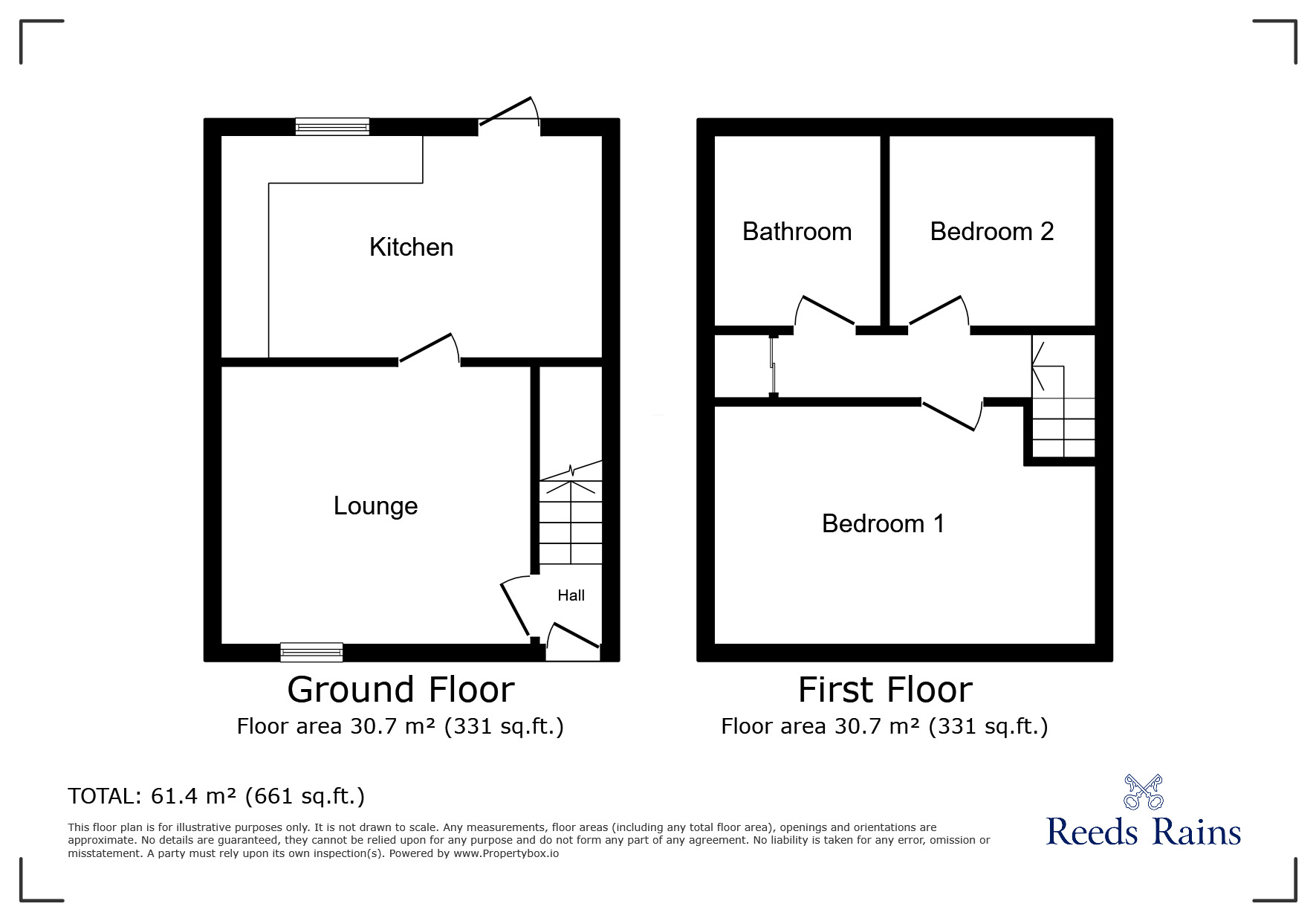 Floorplan of 2 bedroom Mid Terrace House to rent, Pearson Street, Spennymoor, Durham, DL16