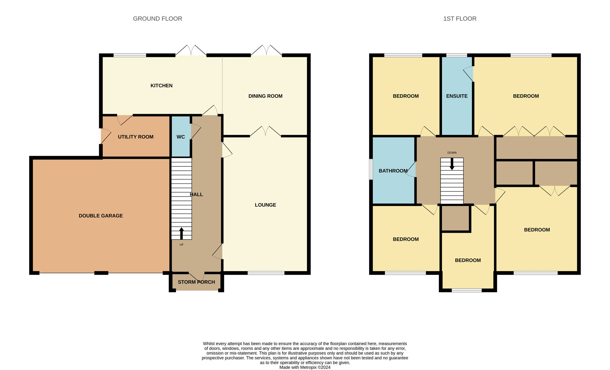 Floorplan of 5 bedroom Detached House for sale, Manor Road, Willington, Durham, DL15