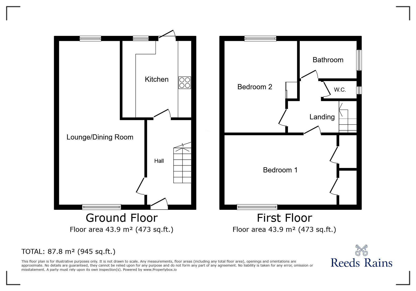 Floorplan of 2 bedroom Semi Detached House to rent, Heaviside Place, Durham, DH1