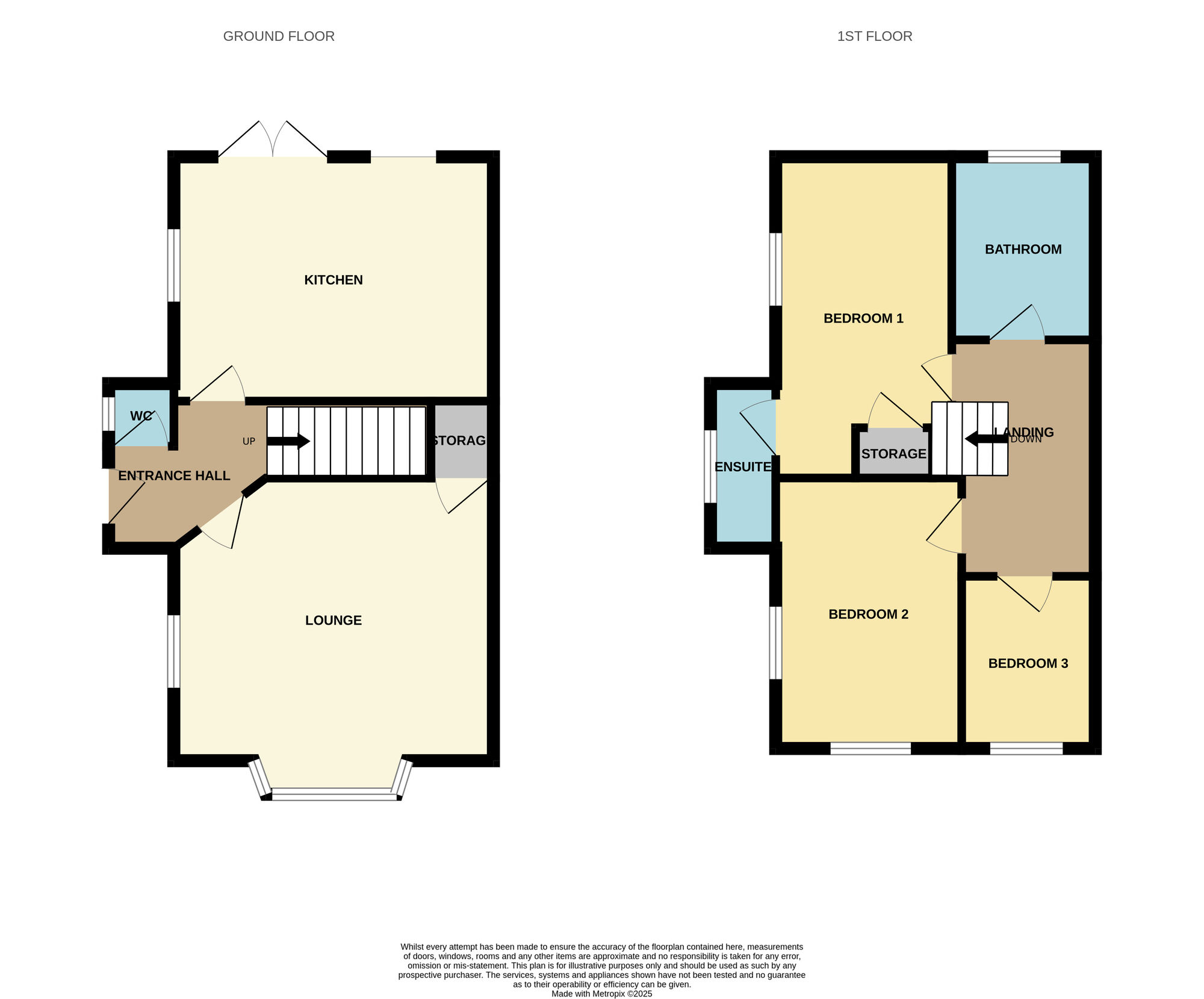 Floorplan of 3 bedroom Detached House for sale, Grint Close, Coxhoe, Durham, DH6