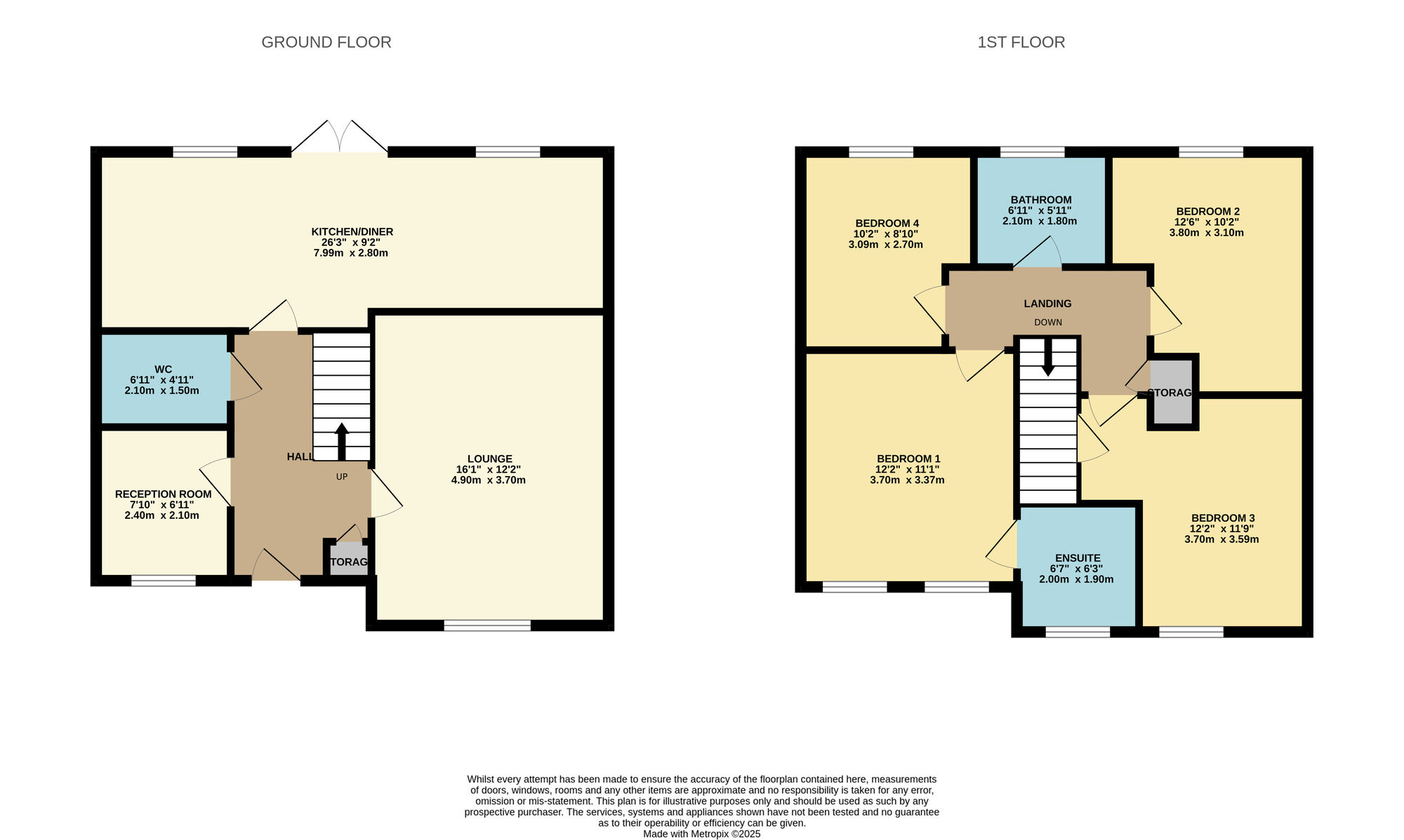 Floorplan of 4 bedroom Detached House for sale, Kennet Grove, Coxhoe, Durham, DH6