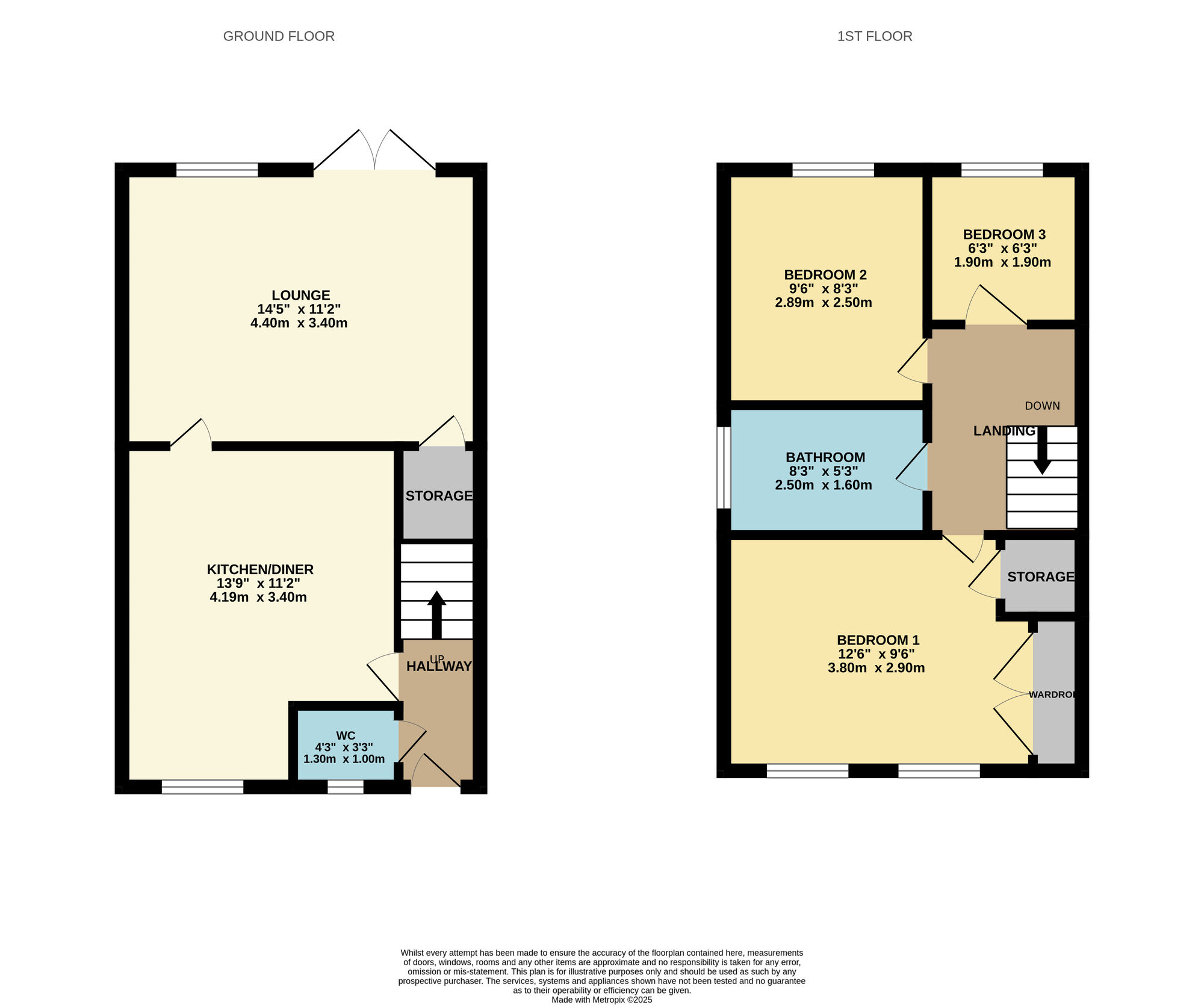 Floorplan of 3 bedroom Semi Detached House for sale, Ayden Grove, Durham, DH1