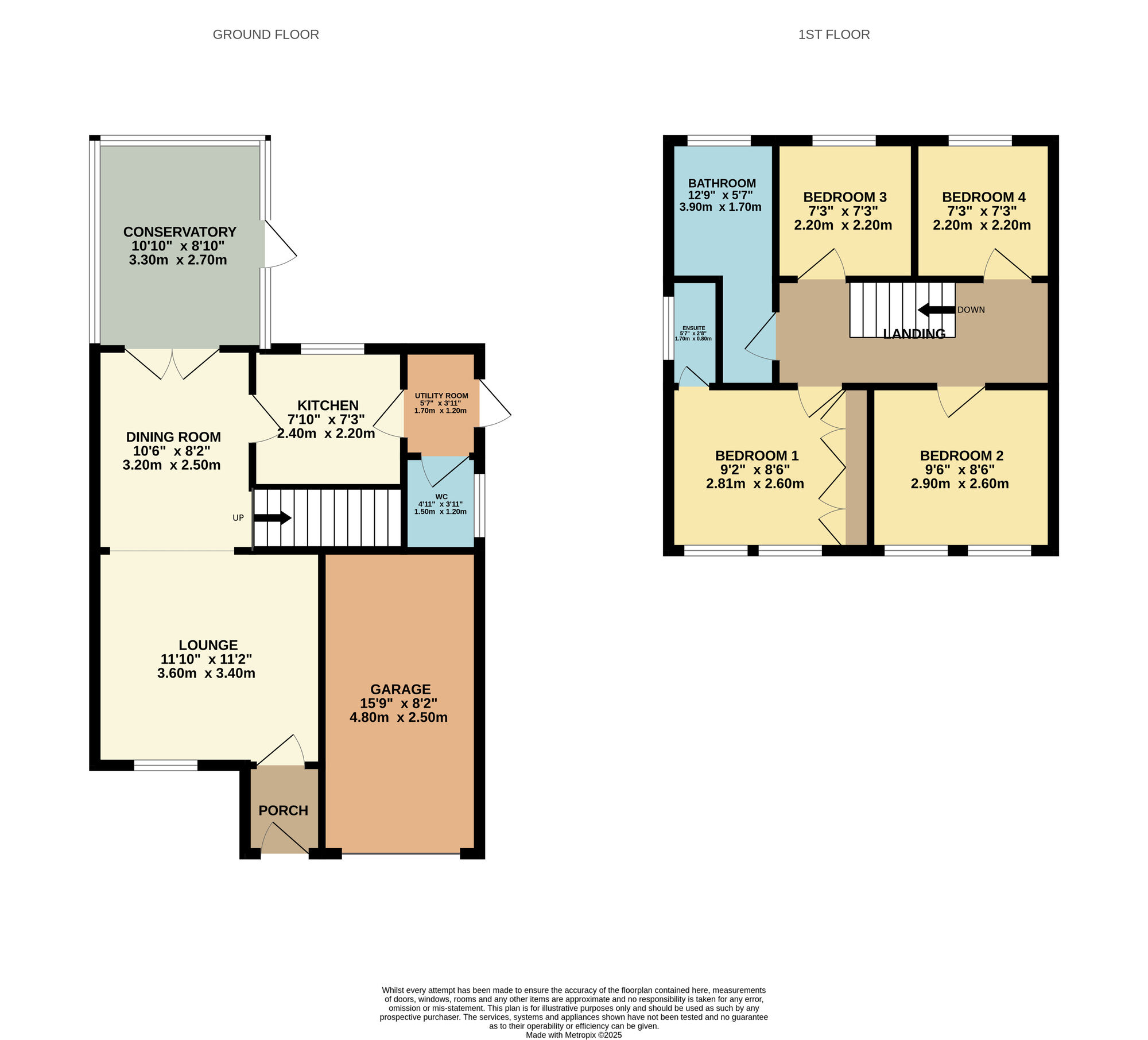 Floorplan of 4 bedroom Detached House for sale, Hartside View, Bearpark, Durham, DH7