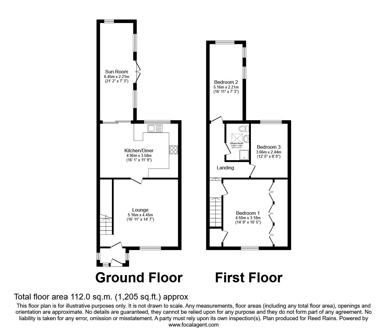 Floorplan of 3 bedroom Semi Detached House for sale, East Street, Hett, Durham, DH6