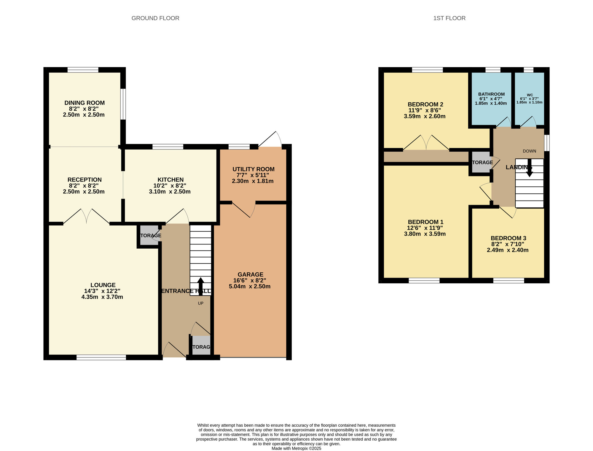 Floorplan of 3 bedroom Semi Detached House for sale, Beech Grove, Ushaw Moor, Durham, DH7