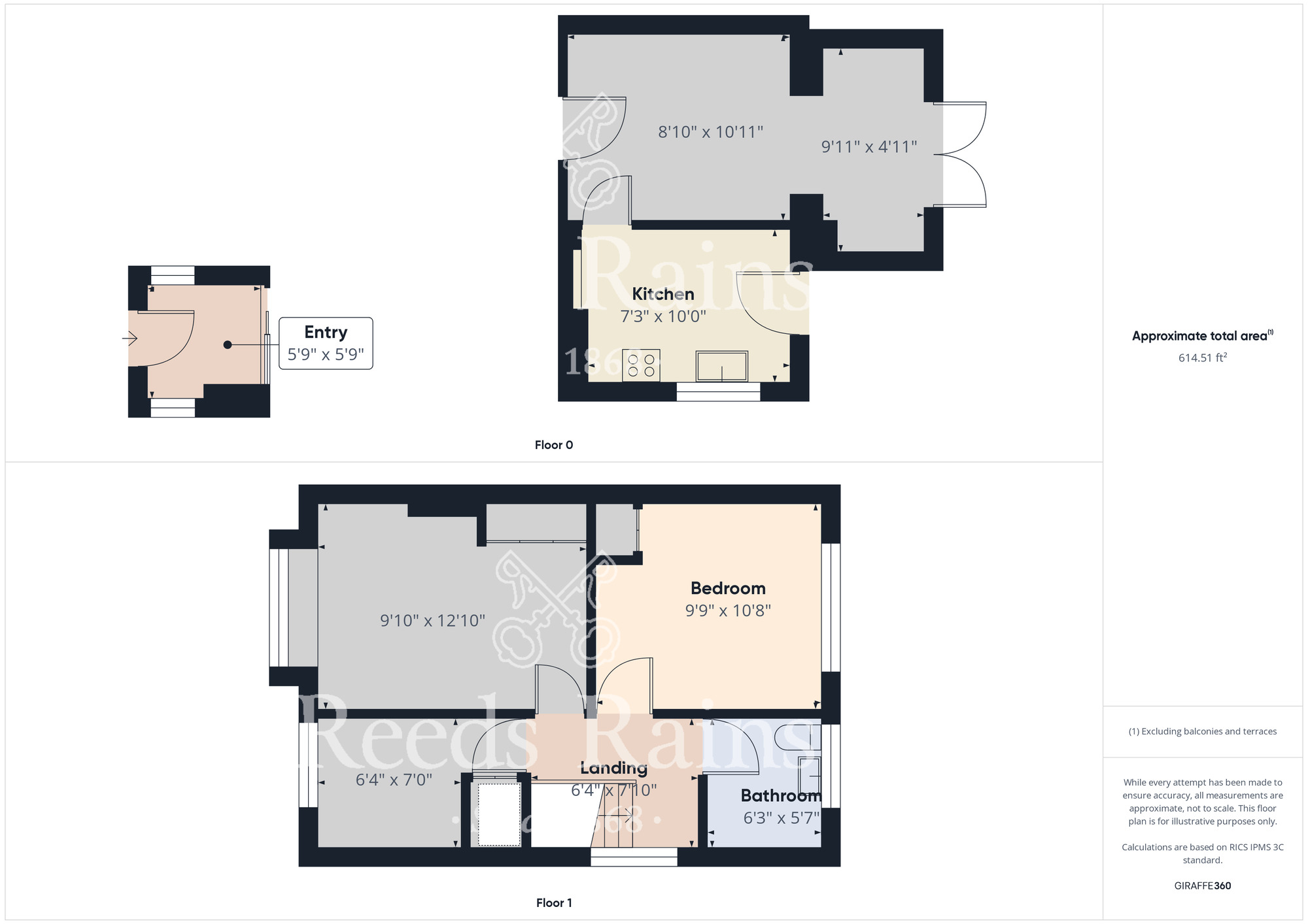 Floorplan of 3 bedroom Semi Detached House for sale, Merrington Avenue, Acklam, Middlesbrough, TS5