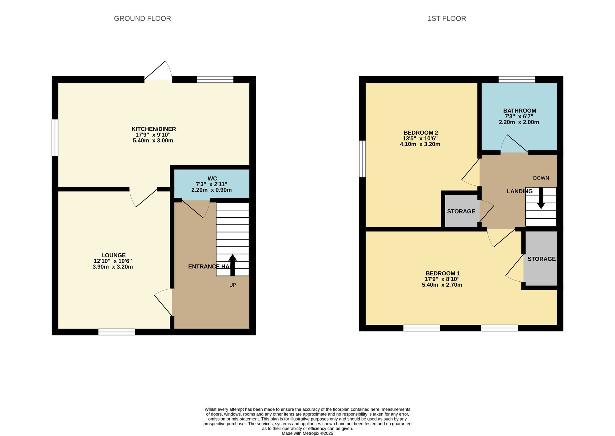 Floorplan of 2 bedroom Semi Detached House for sale, School View, Durham, DH1