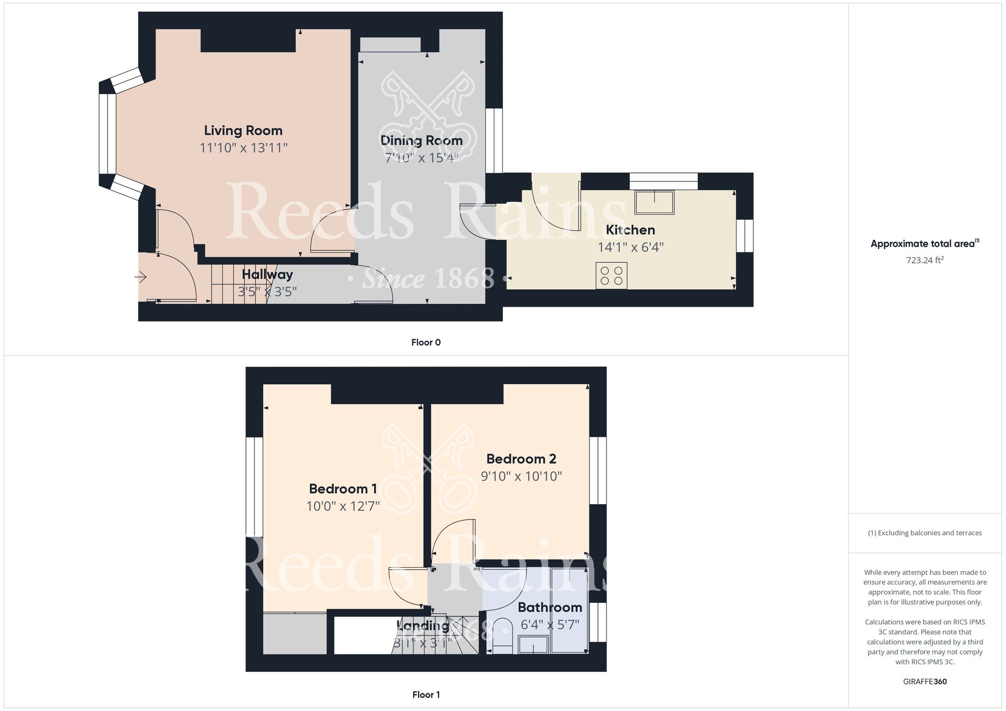 Floorplan of 2 bedroom Mid Terrace House for sale, Grange Park Crescent, Bowburn, Durham, DH6