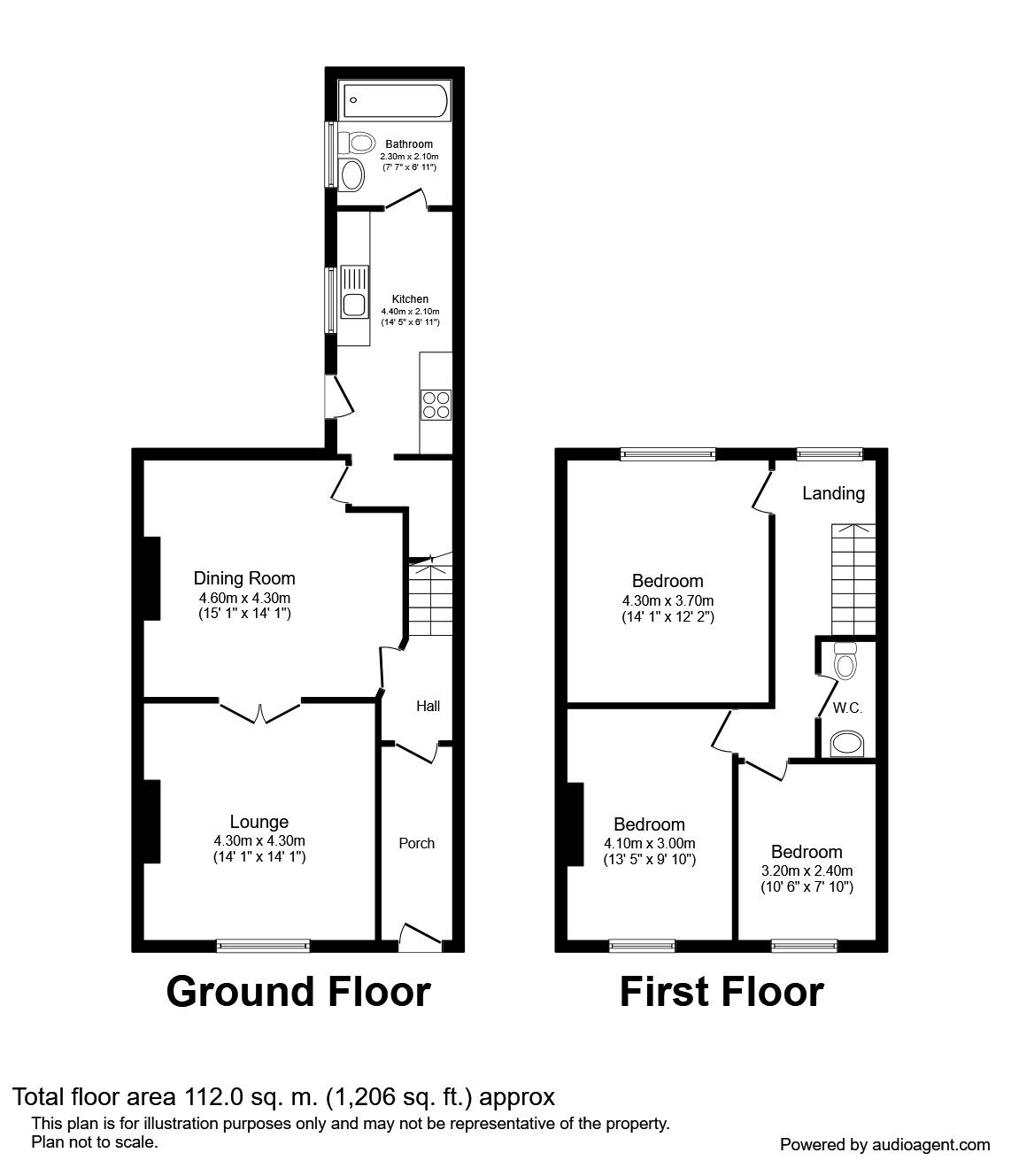 Floorplan of 3 bedroom Mid Terrace House to rent, Baff Street, Spennymoor, Durham, DL16