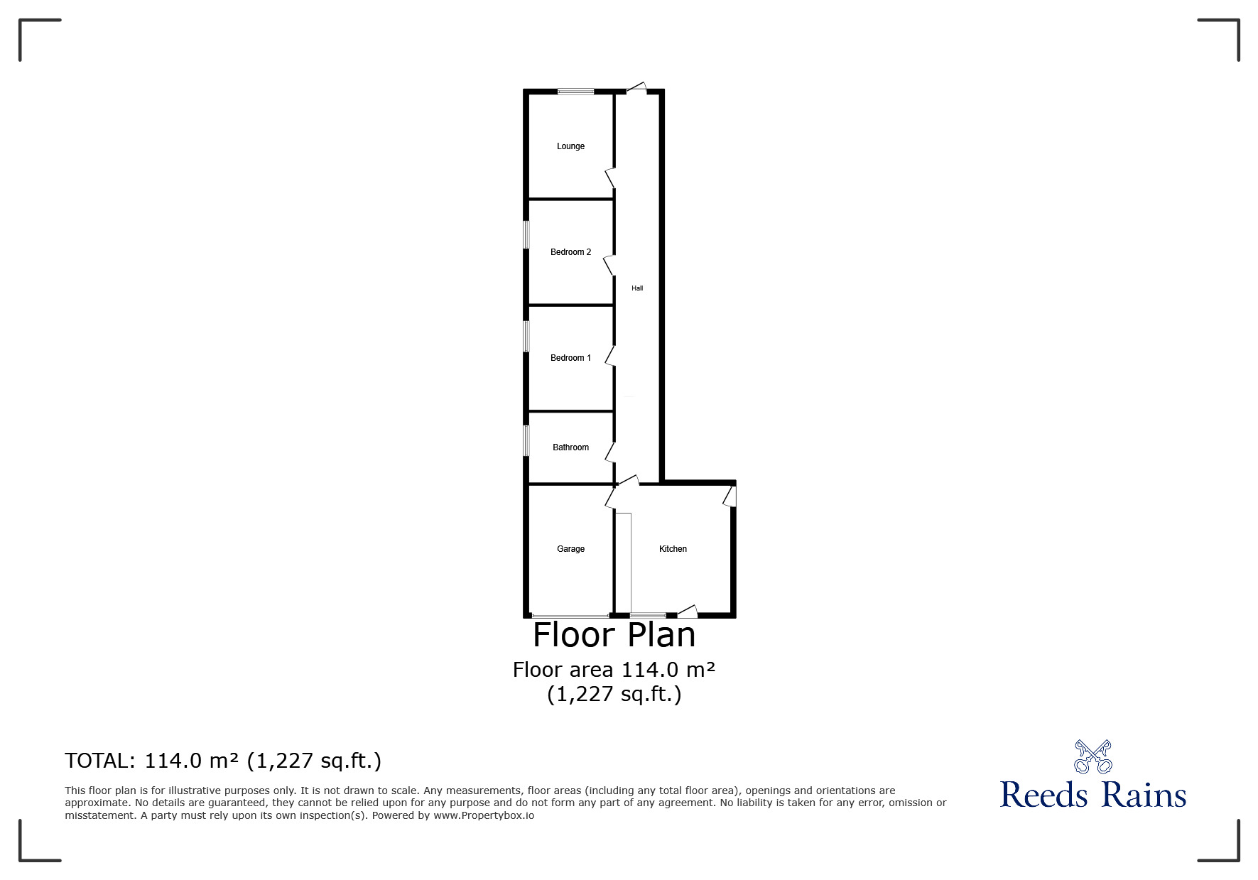 Floorplan of 2 bedroom  Flat to rent, High Street, Willington, Durham, DL15