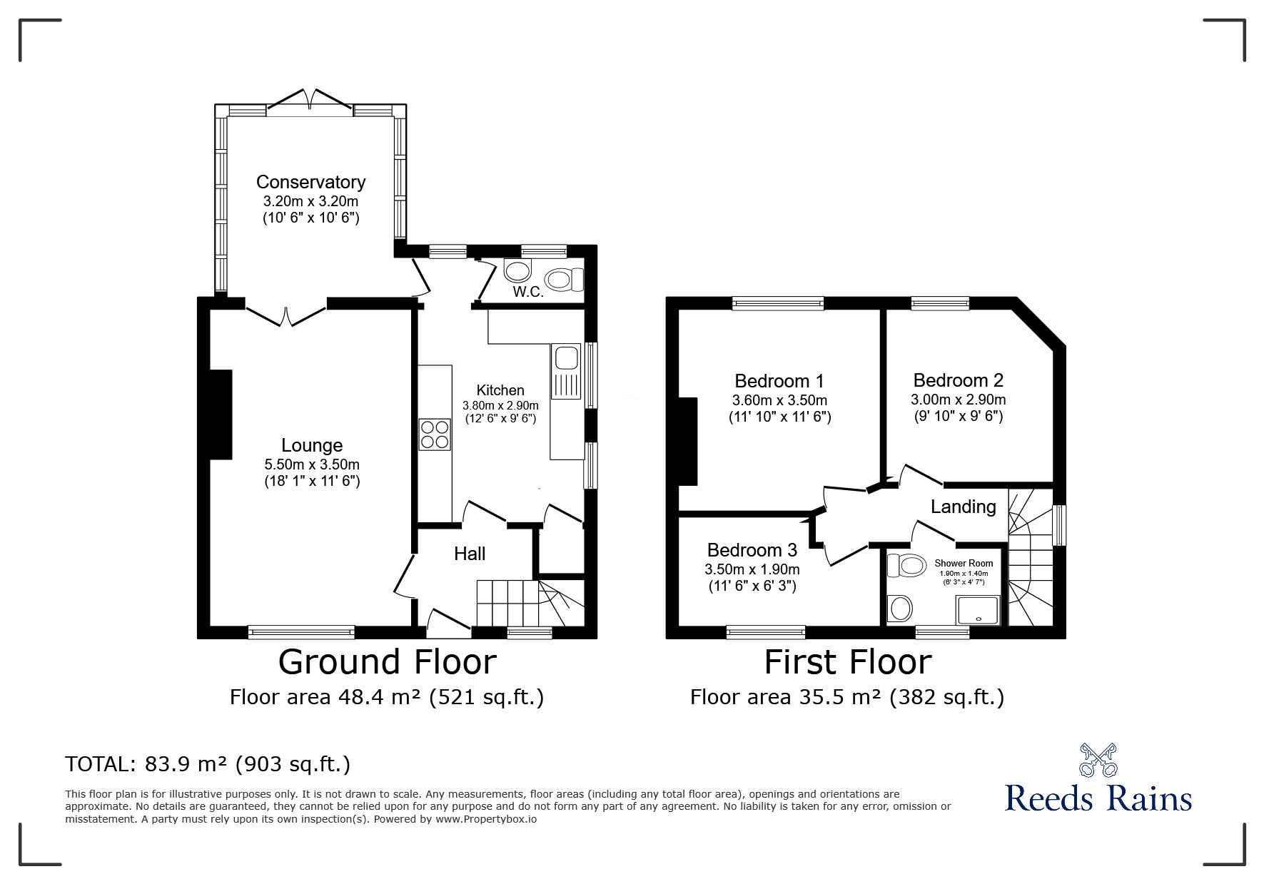 Floorplan of 3 bedroom  House to rent, Piper Hill Avenue, Manchester, Greater Manchester, M22