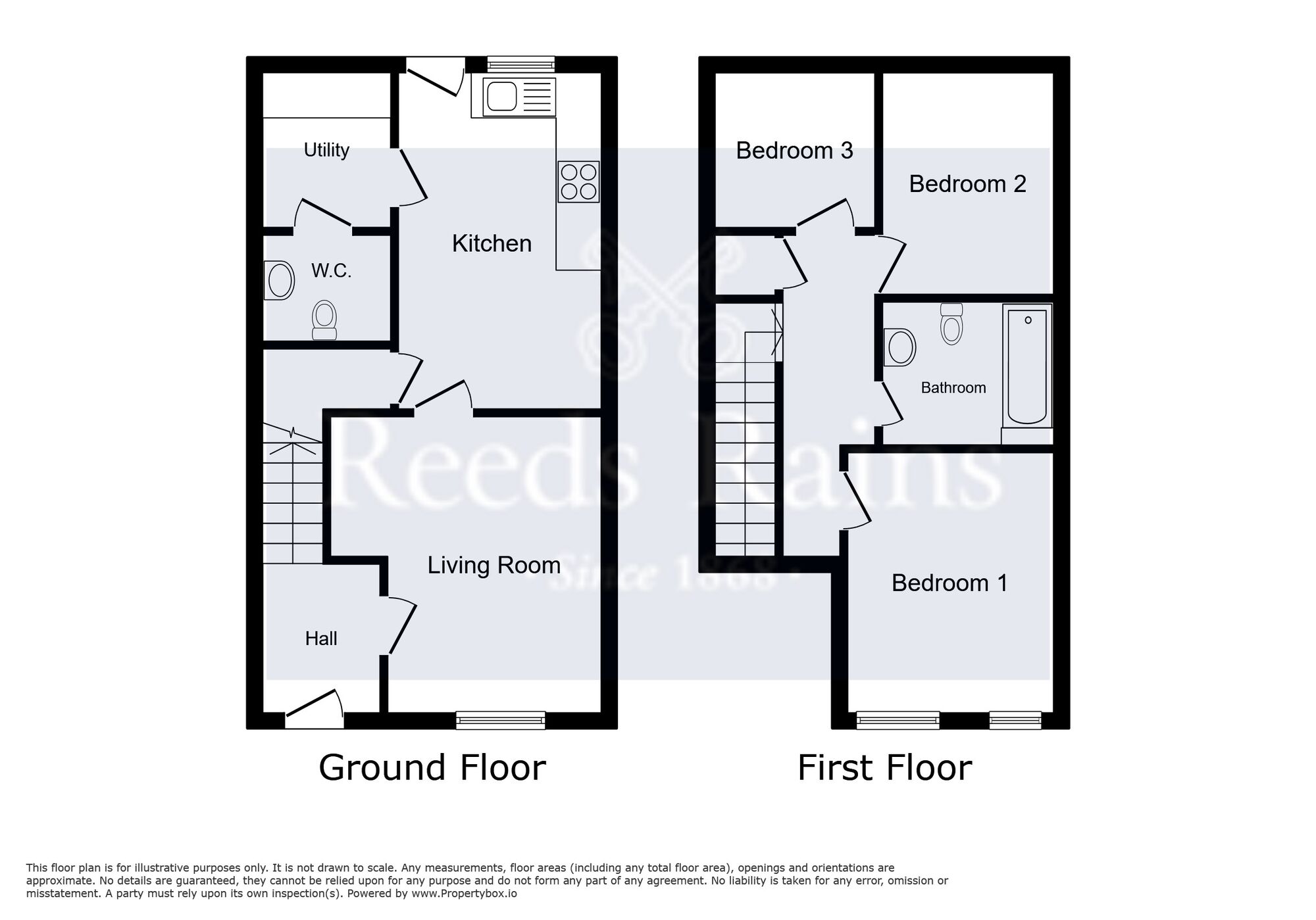 Floorplan of 3 bedroom Semi Detached House for sale, Hart Road, Manchester, Greater Manchester, M14