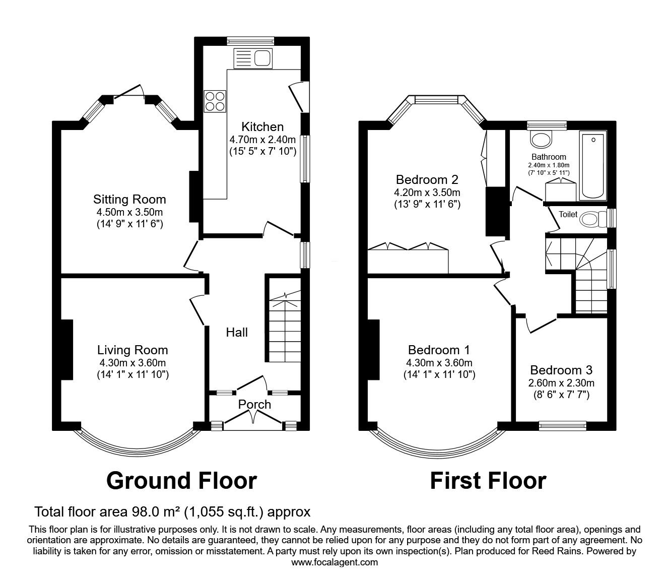 Floorplan of 3 bedroom Semi Detached House for sale, Kingsway, Manchester, Greater Manchester, M20