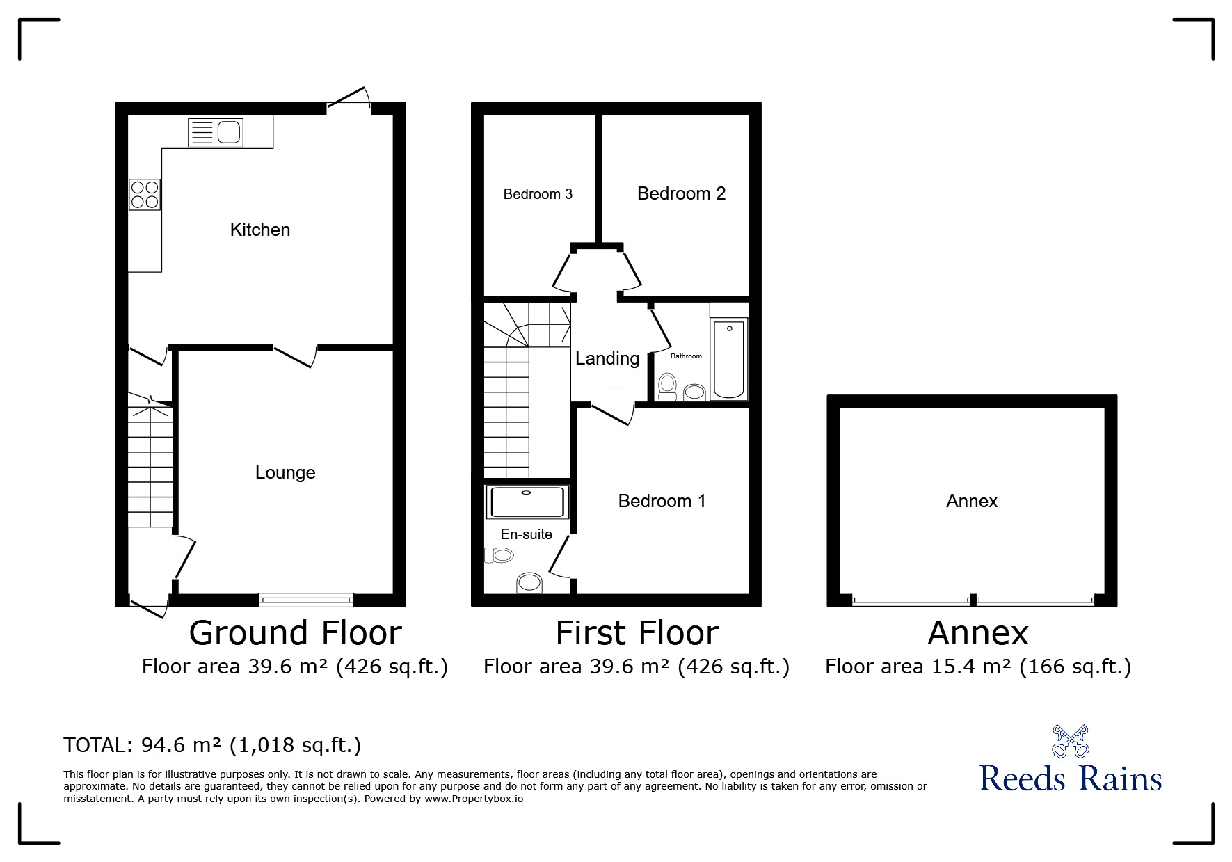 Floorplan of 3 bedroom Mid Terrace House to rent, Citizens Place, Manchester, Greater Manchester, M14