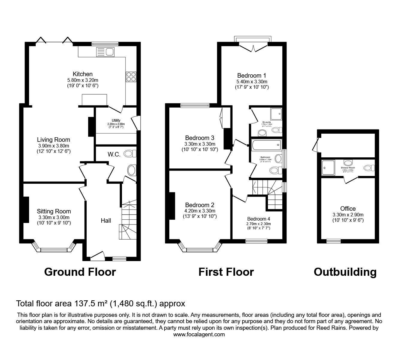 Floorplan of 4 bedroom Semi Detached House for sale, Dene Road, Didsbury, Greater Manchester, M20